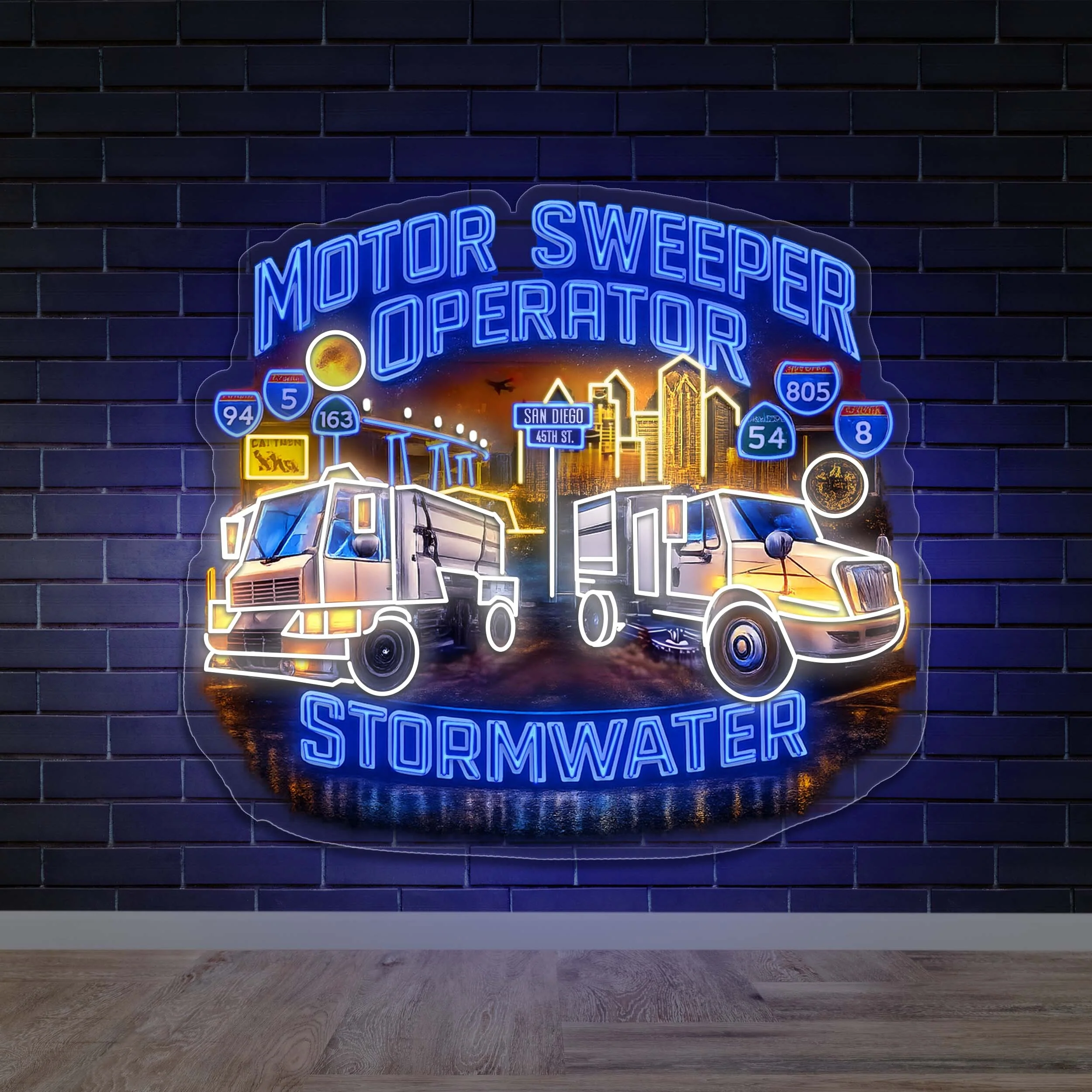 MOTOR SWEEPER OPERATOR - Premium Neon Artwork