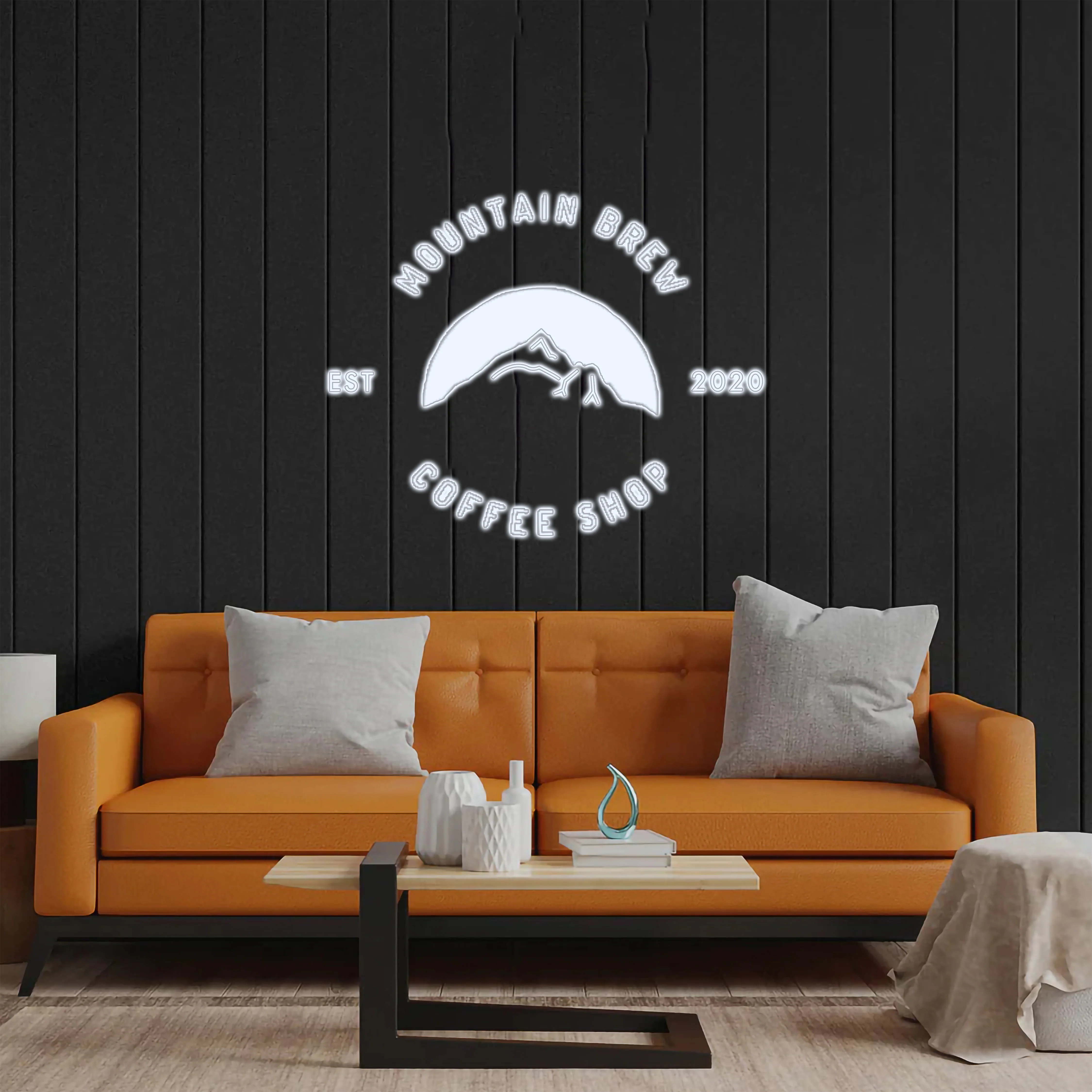 Mountain Brew Coffee Shop - Premium Neon Artwork