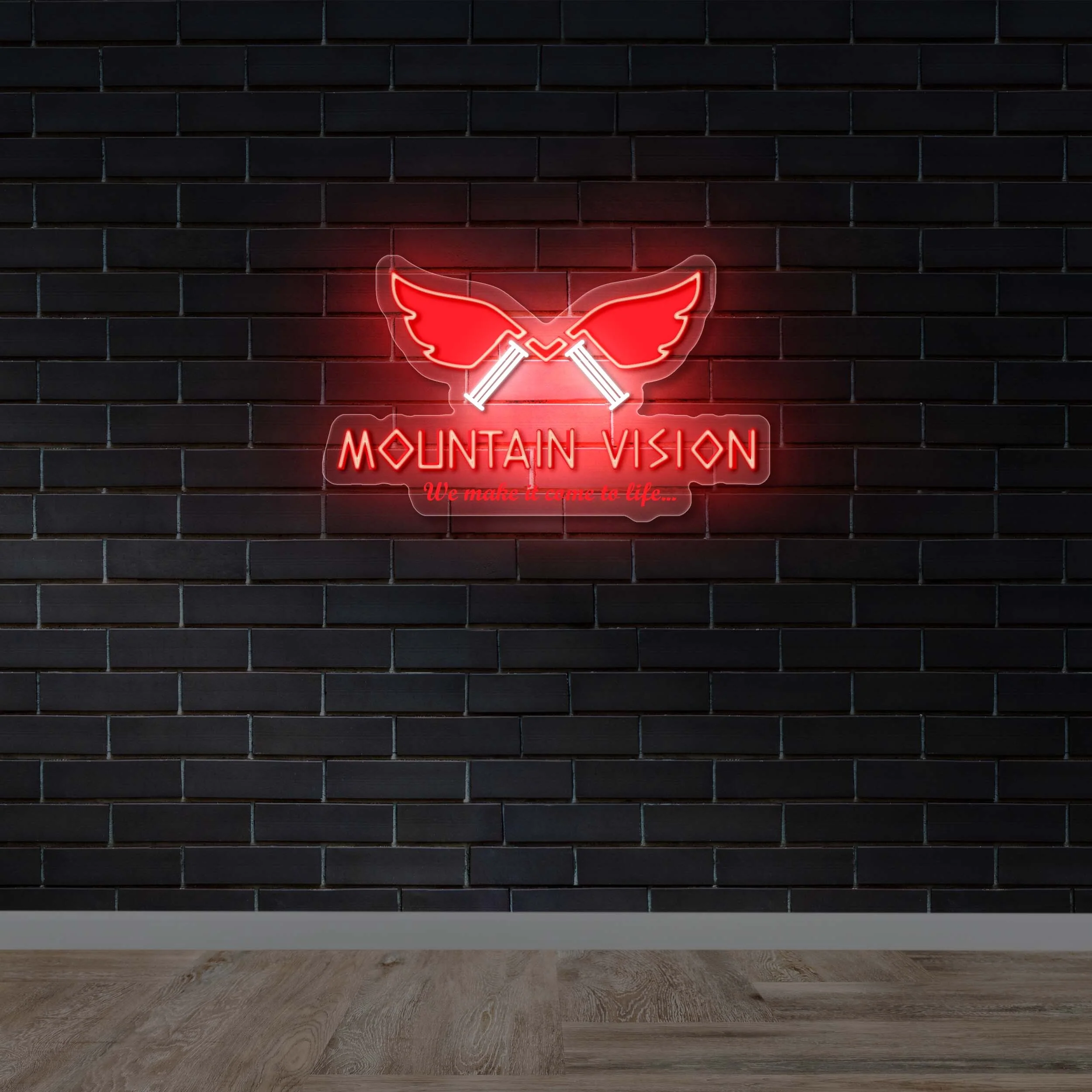 Mountain Vision - Premium Neon Artwork