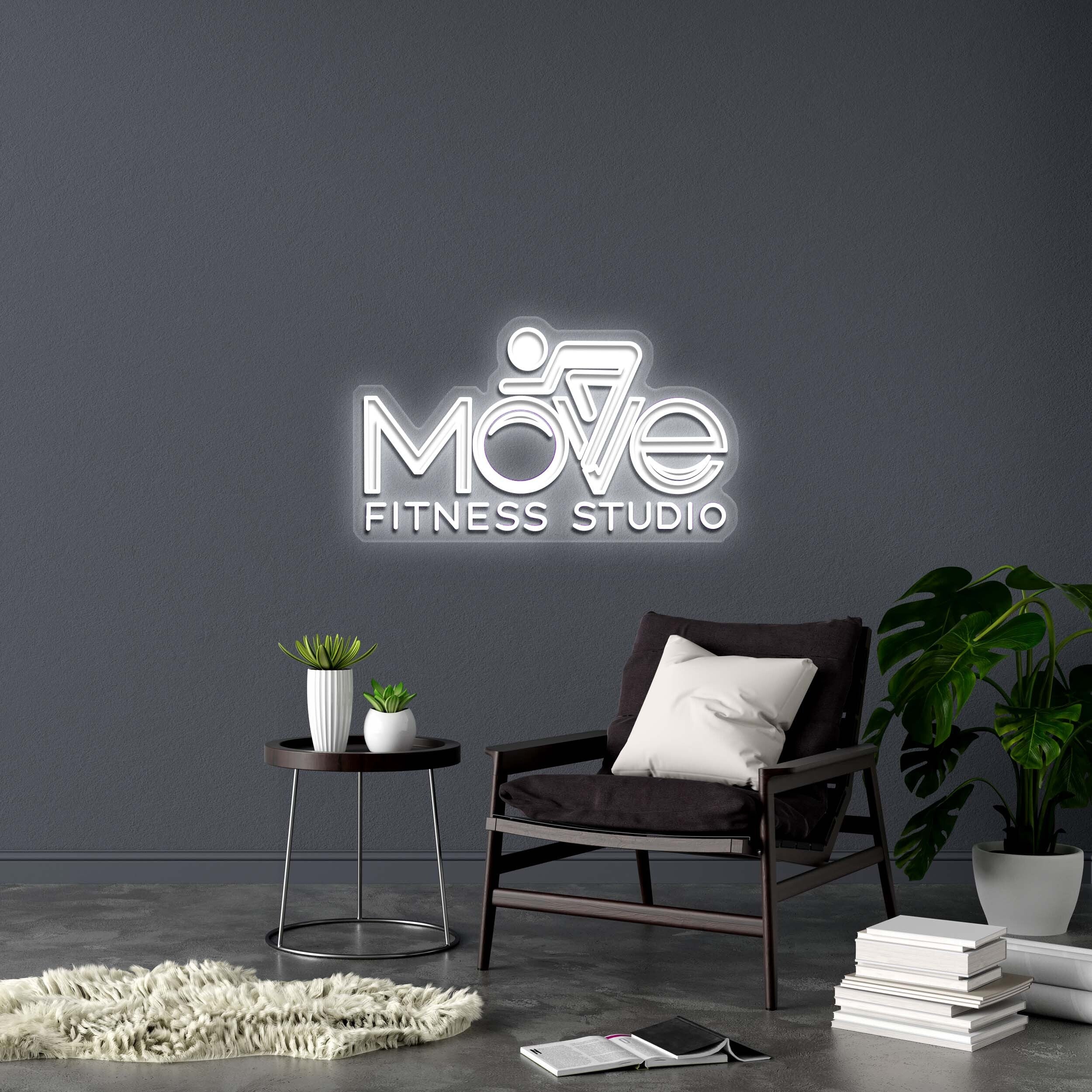 MOVE FITNESS STUDIO - Premium Neon Artwork