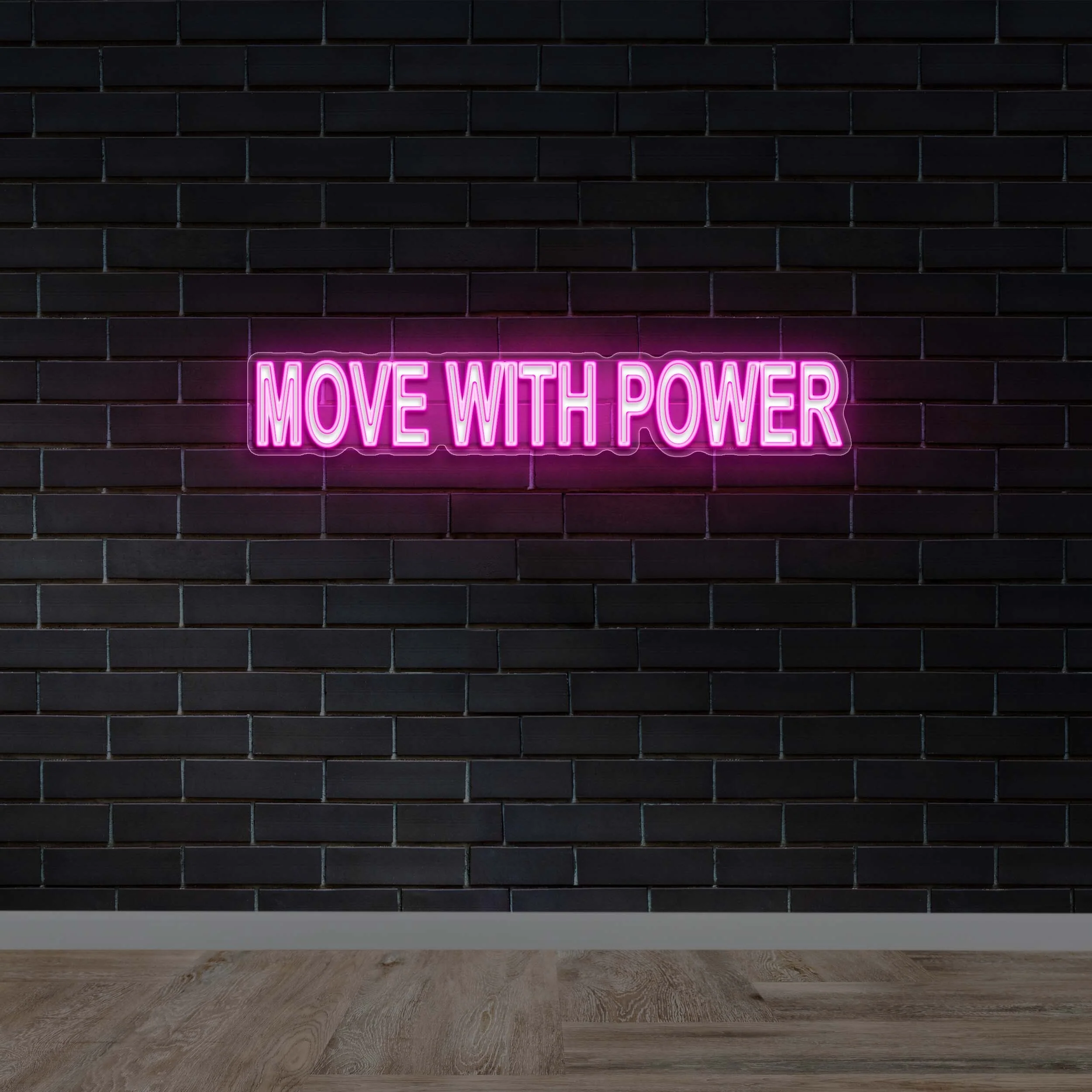 MOVE WITH POWER - Premium Neon Artwork