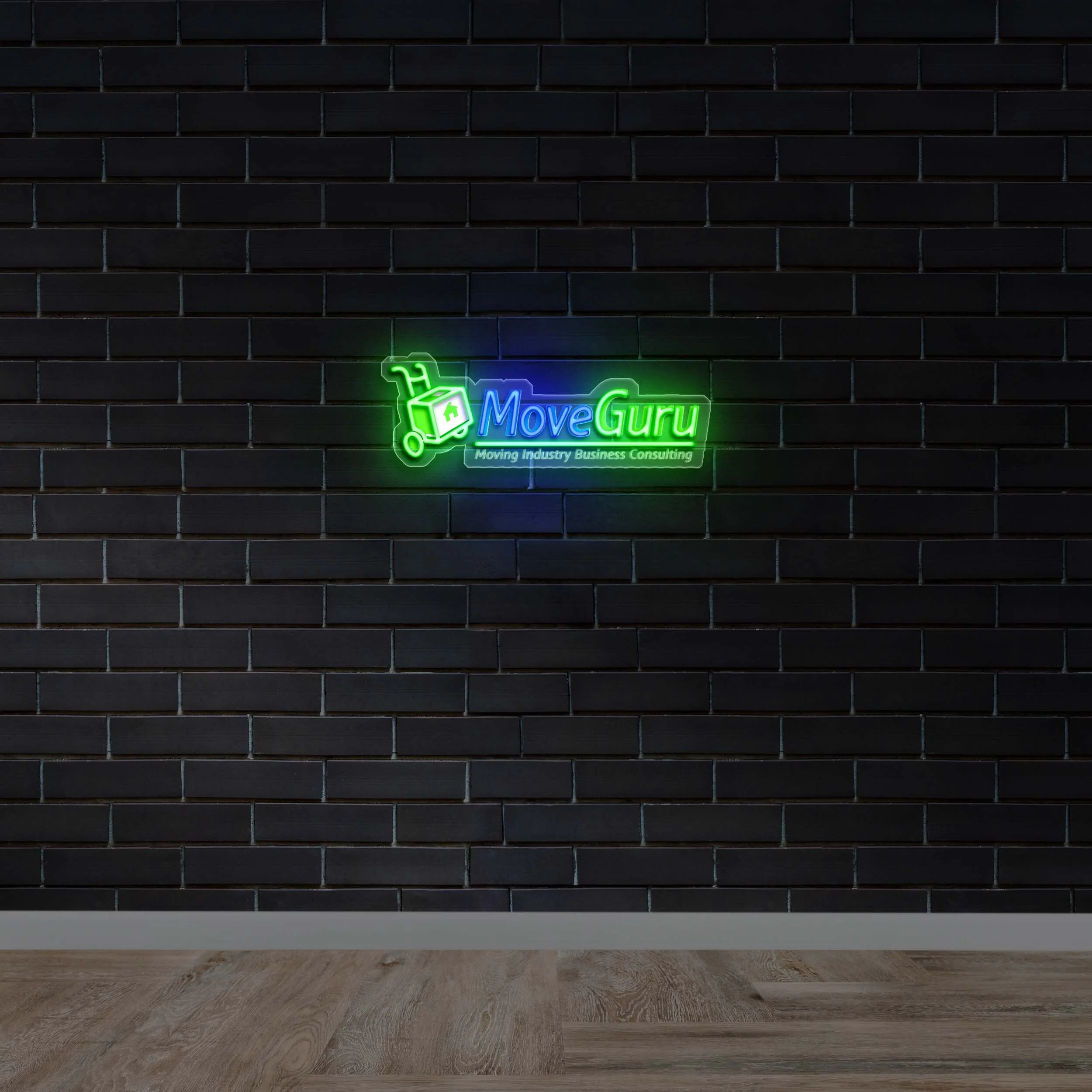 MoveGuru - Premium Neon Artwork
