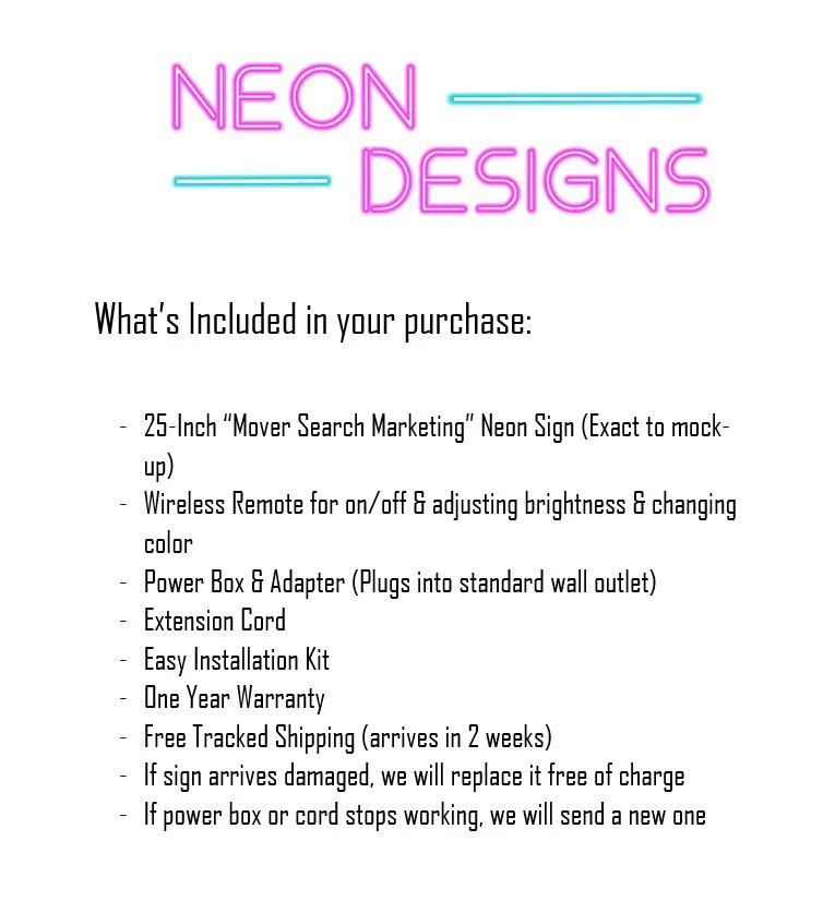 Mover Search Marketing - Premium Neon Artwork - Image 2