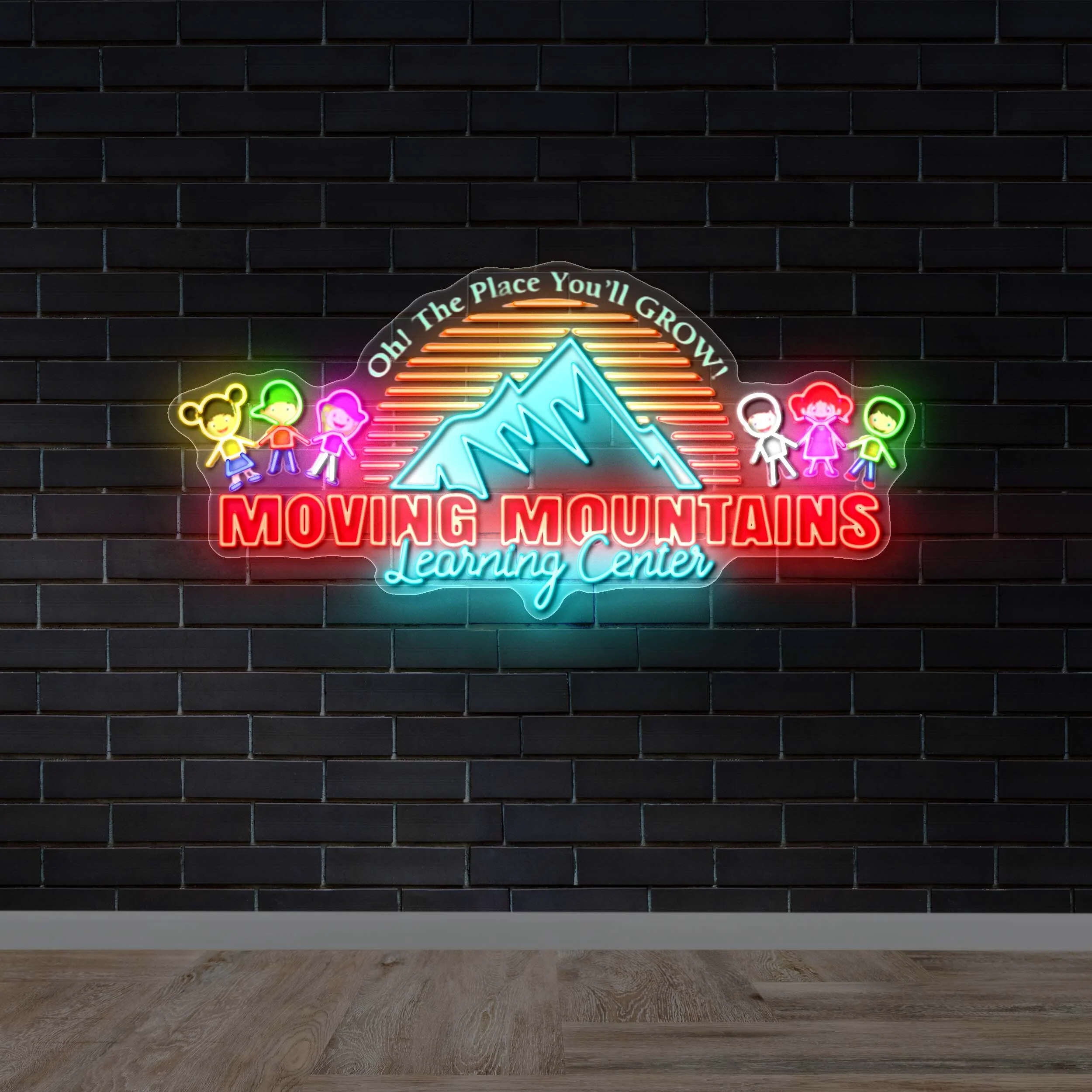 Moving Mountains Learning Center - Premium Neon Artwork