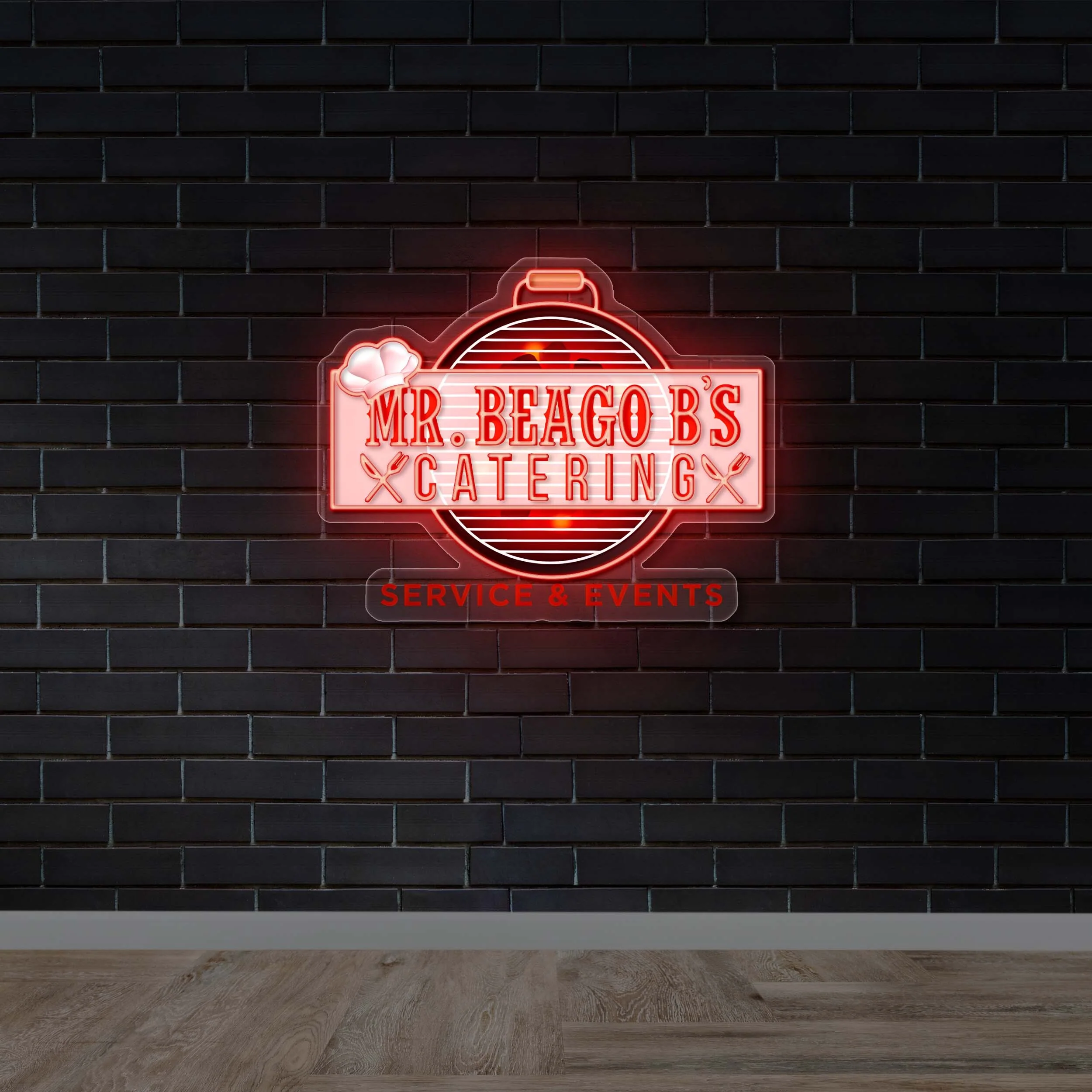MR. BEAGO B'S CATERING - Premium Neon Artwork