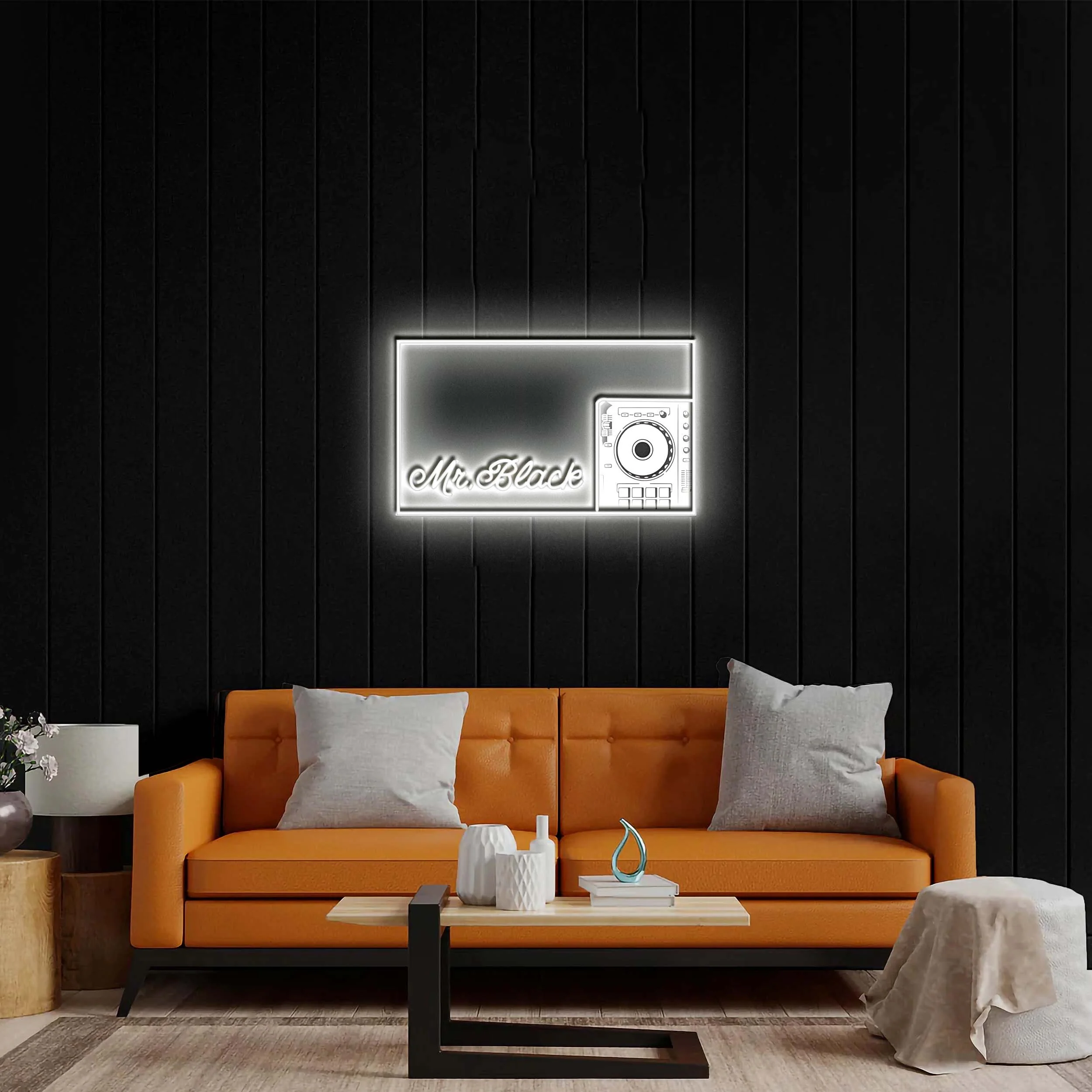 Mr. Black - Premium Neon Artwork