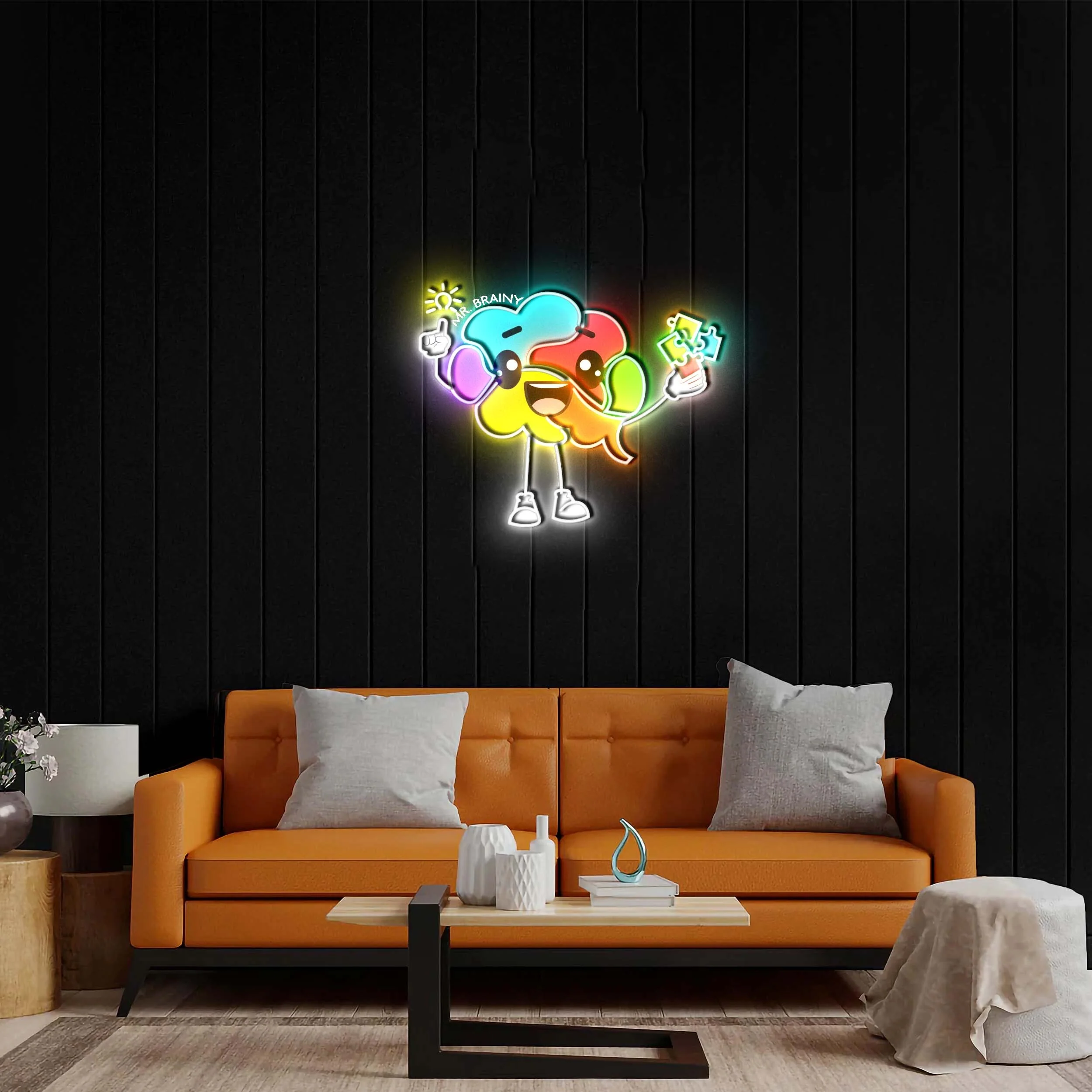 Mr. Brainy - Premium Neon Artwork