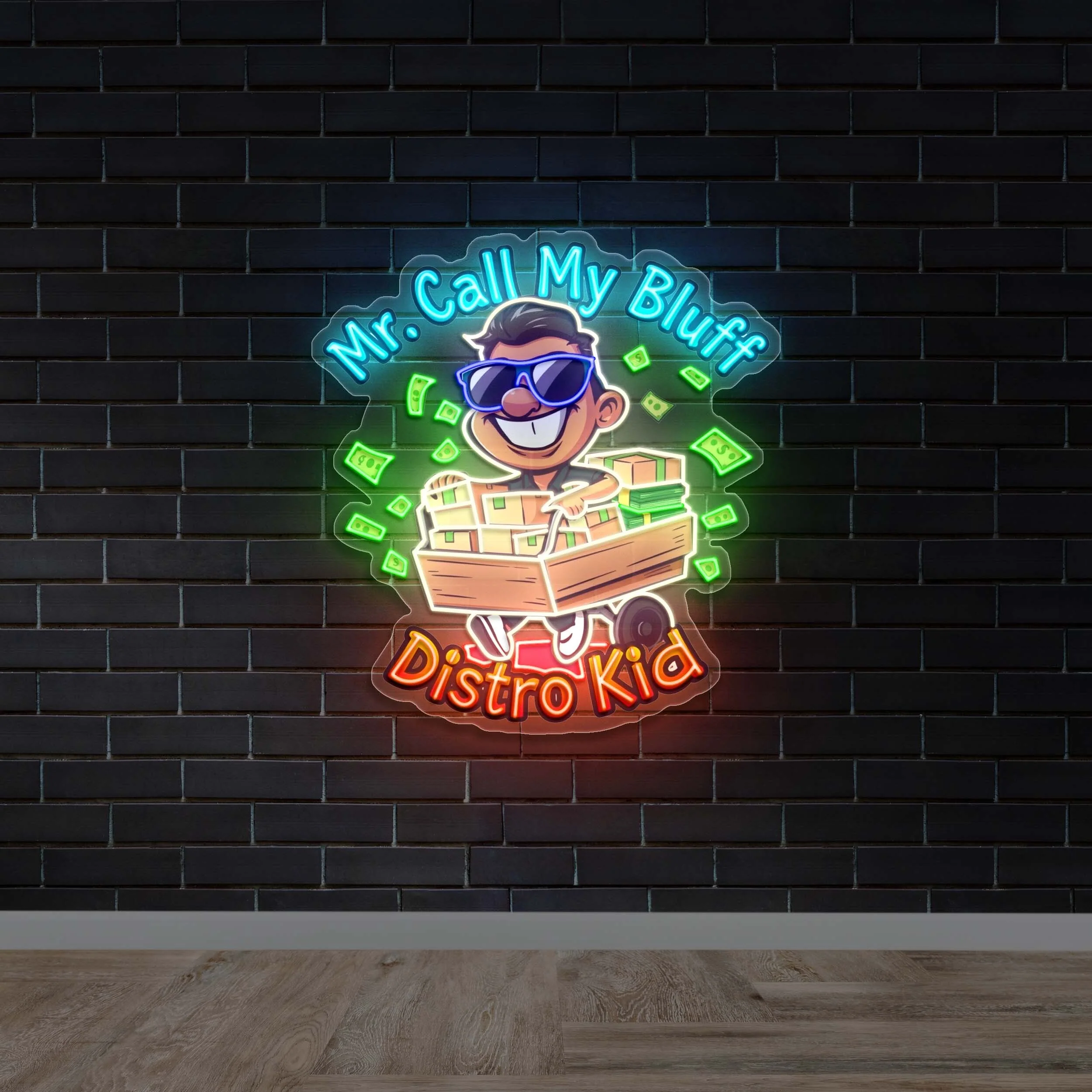 Mr. Call My Bluff - Premium Neon Artwork