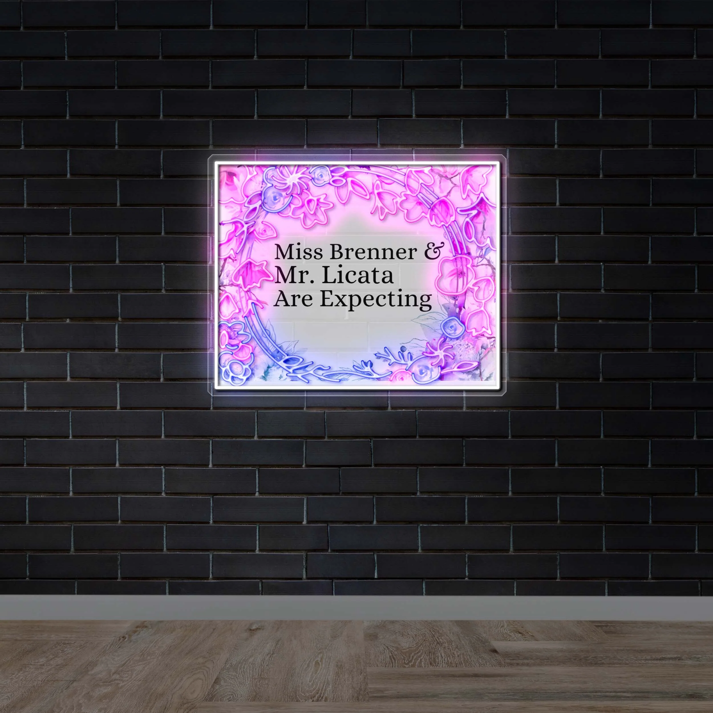 Ms. Brenner & Mr. Licata - Premium Neon Artwork