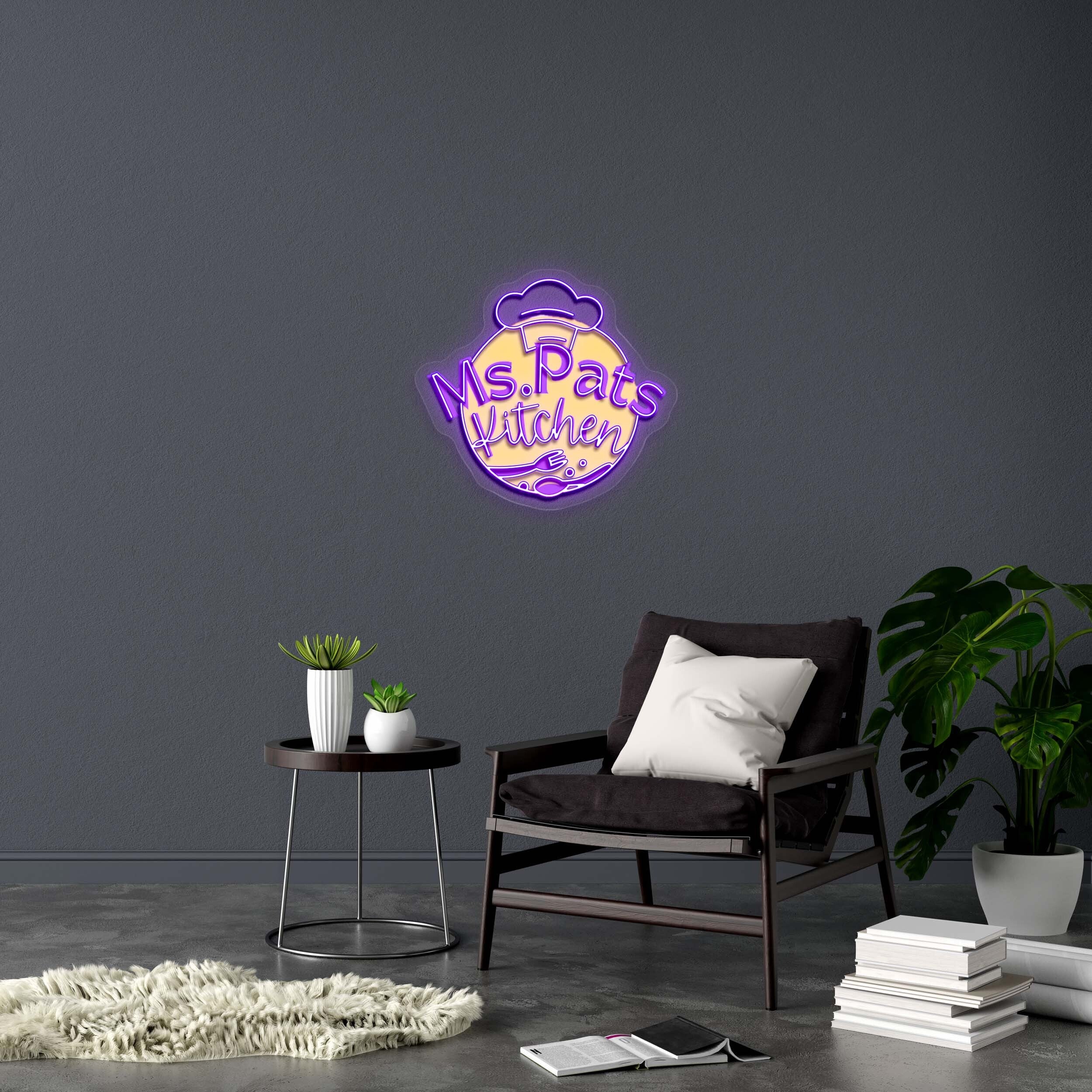 Ms. Pats Kitchen - Premium Neon Artwork