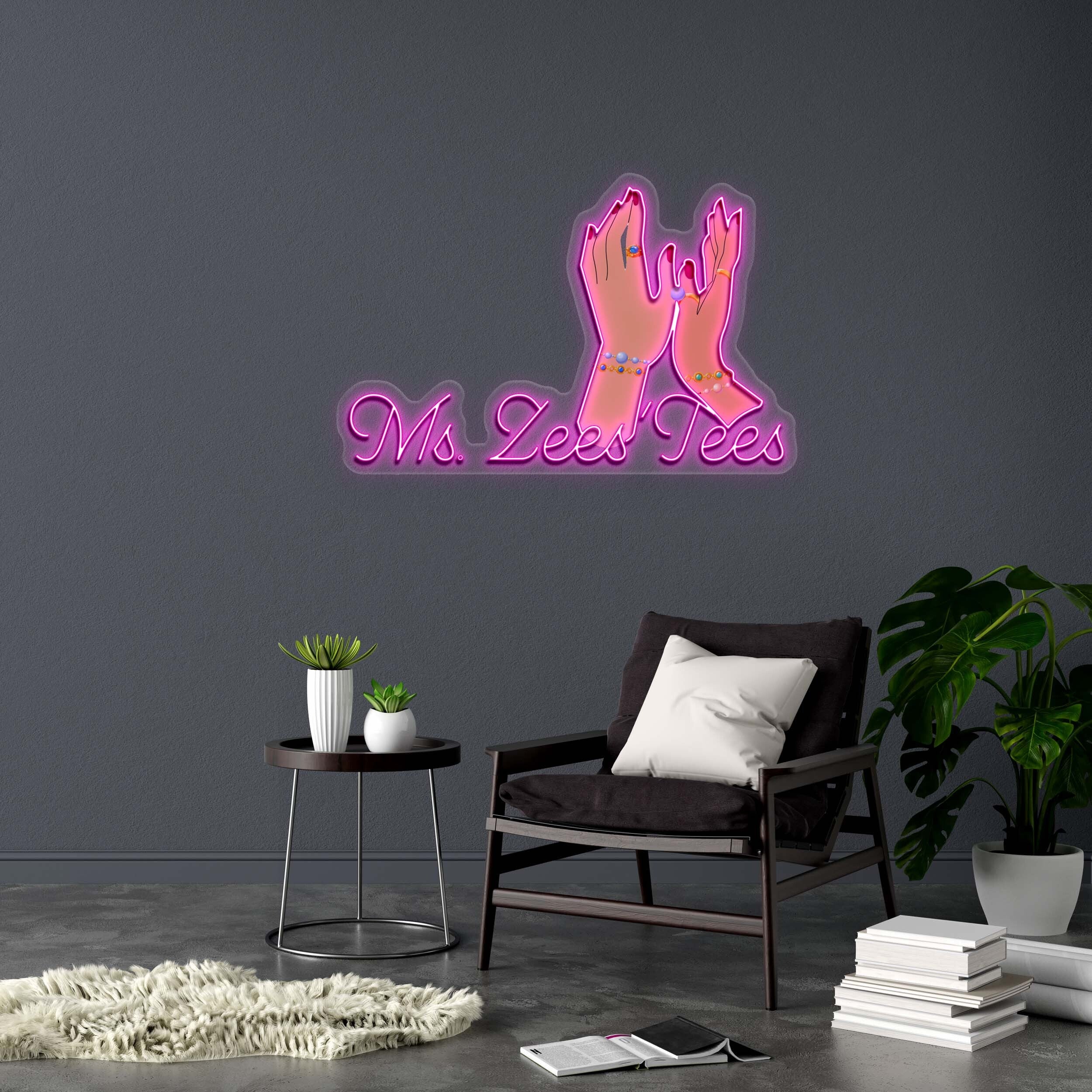 Ms. Zees' Tees - Premium Neon Artwork