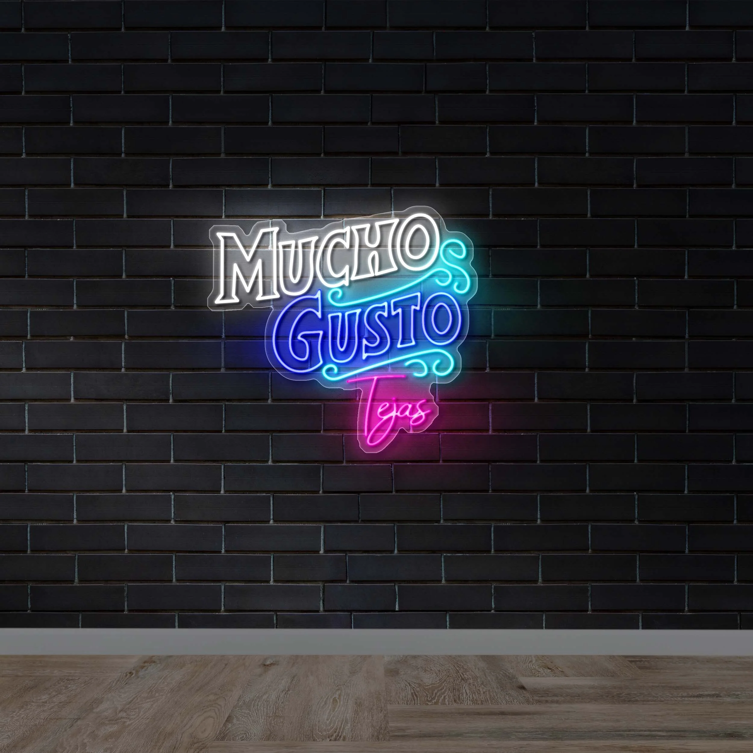 MUCHO GUSTO TEJAS - Premium Neon Artwork