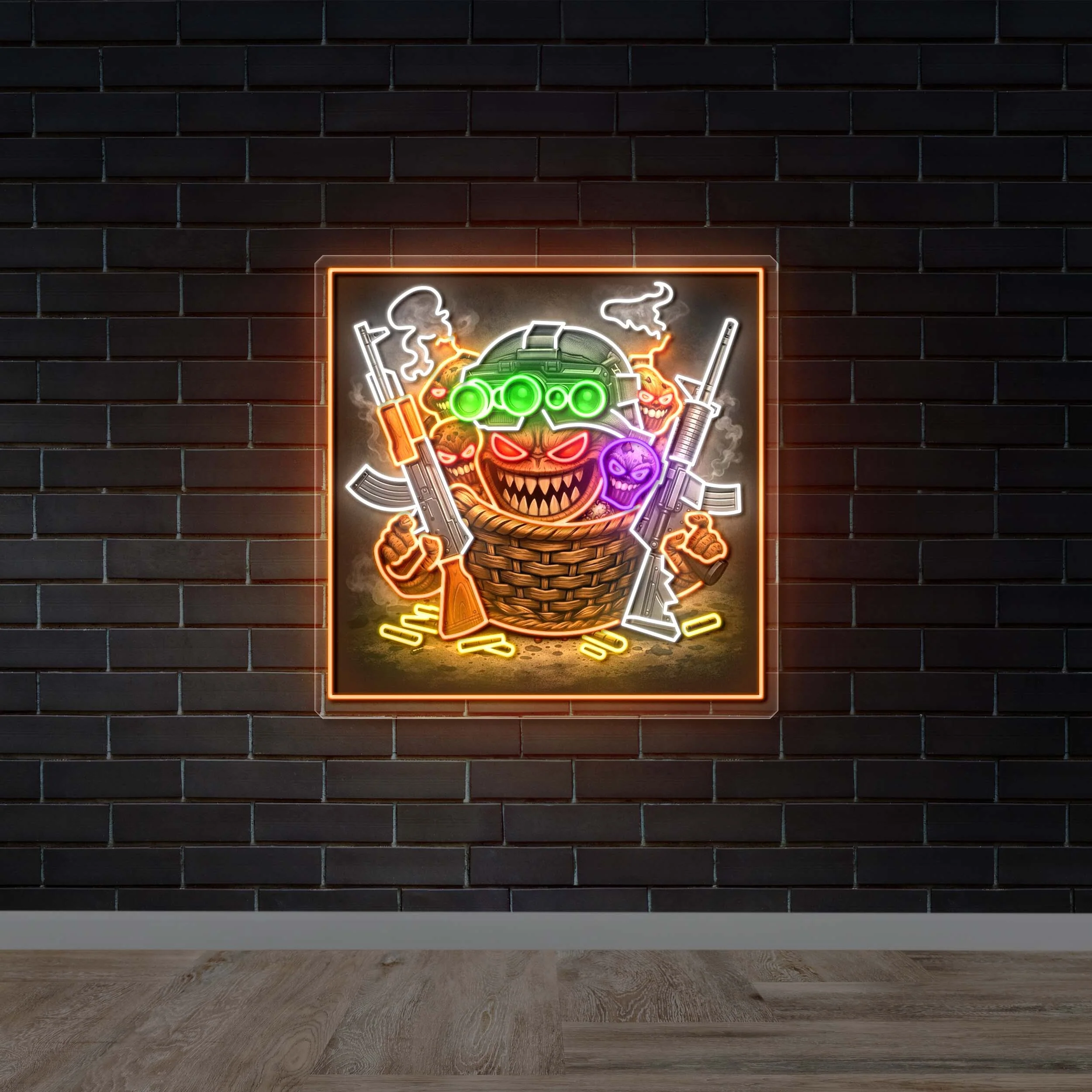 Muffinbasket69 logo - Premium Neon Artwork