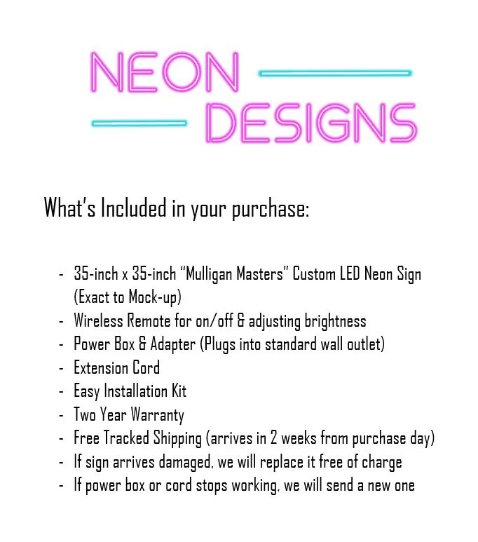 Mulligan Masters - Premium Neon Artwork - Image 2