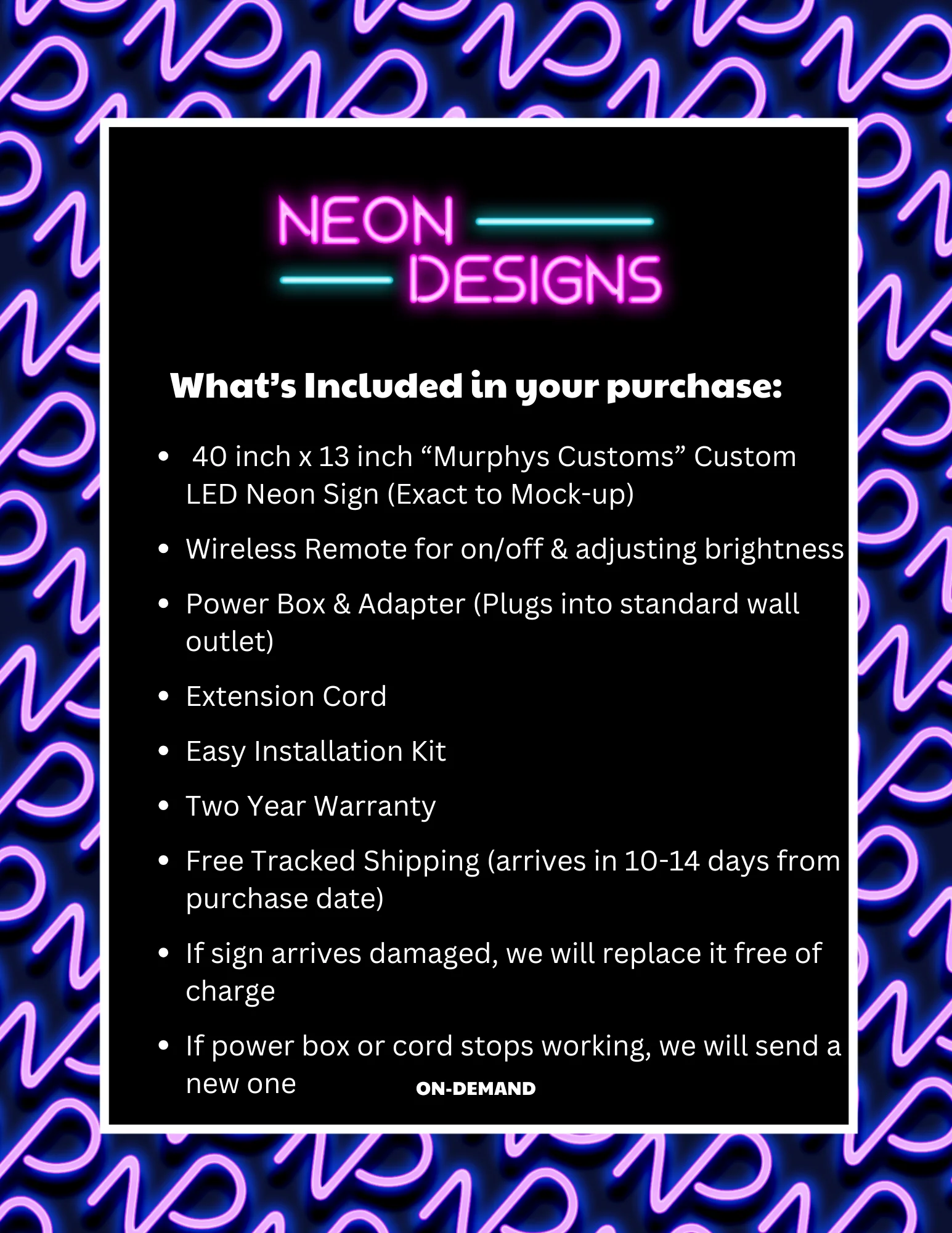 Murphys Customs -   Premium Neon Artwork - Image 2