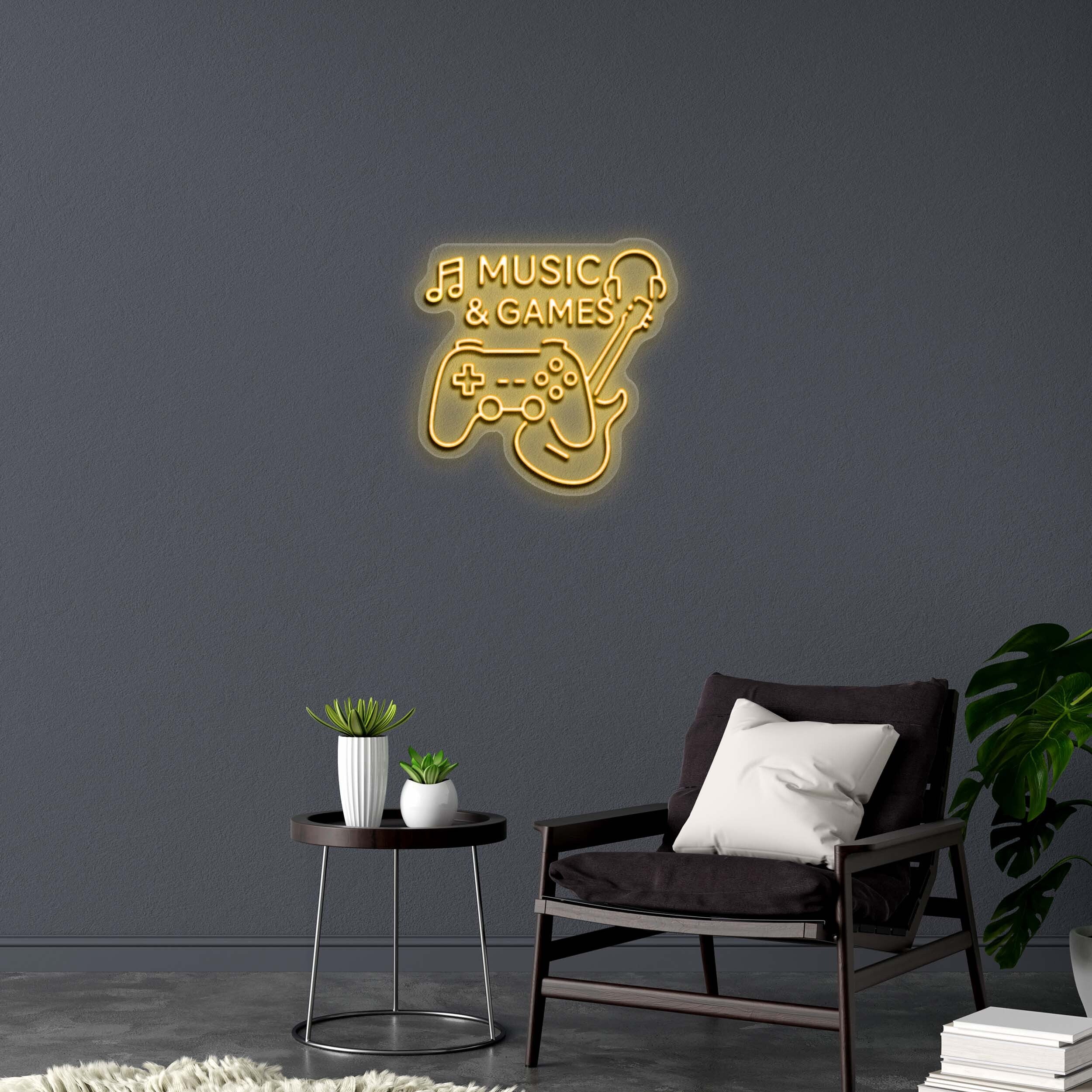 MUSIC GAMES - Premium Neon Artwork