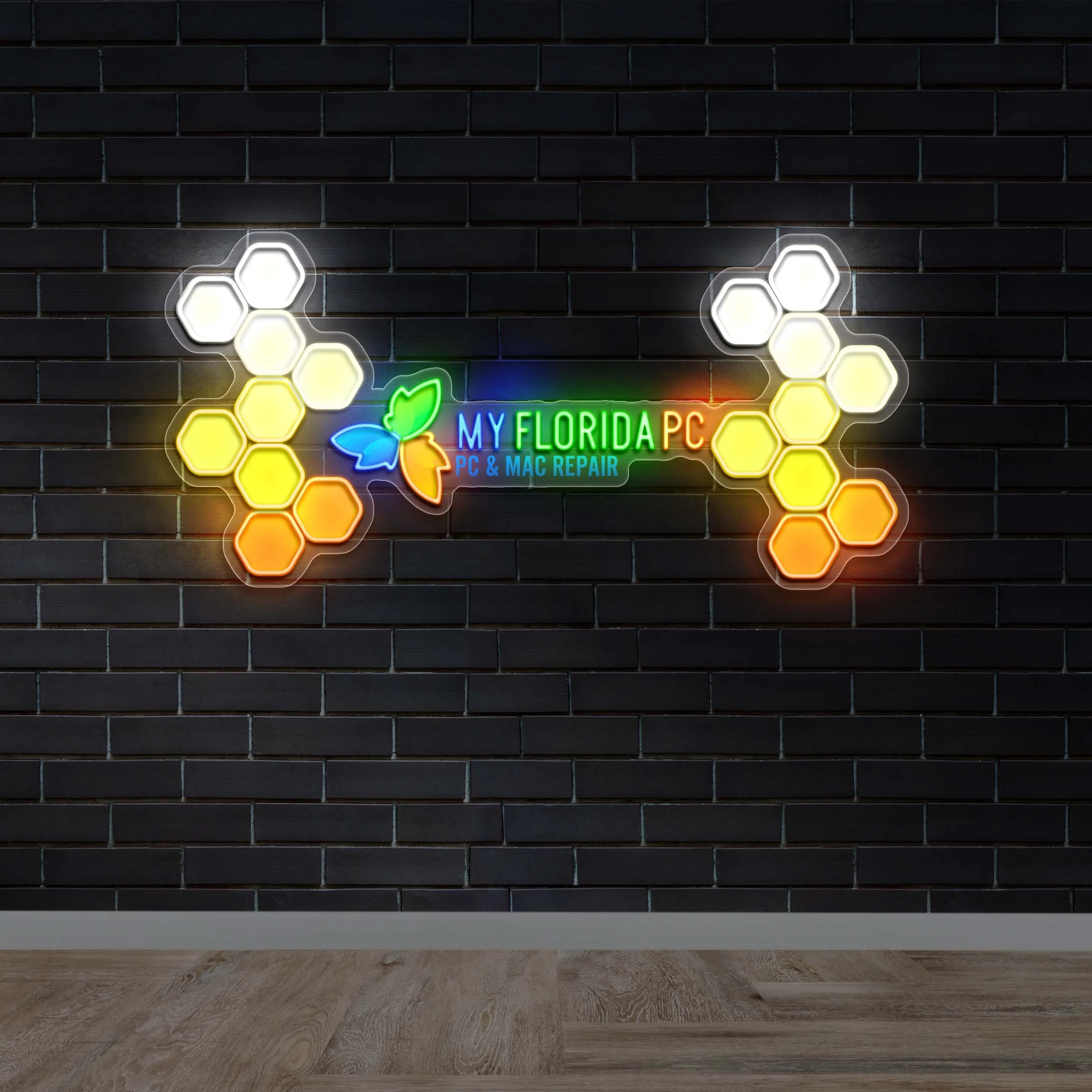 MY FLORIDA PC with nanoleaf - Premium Neon Artwork