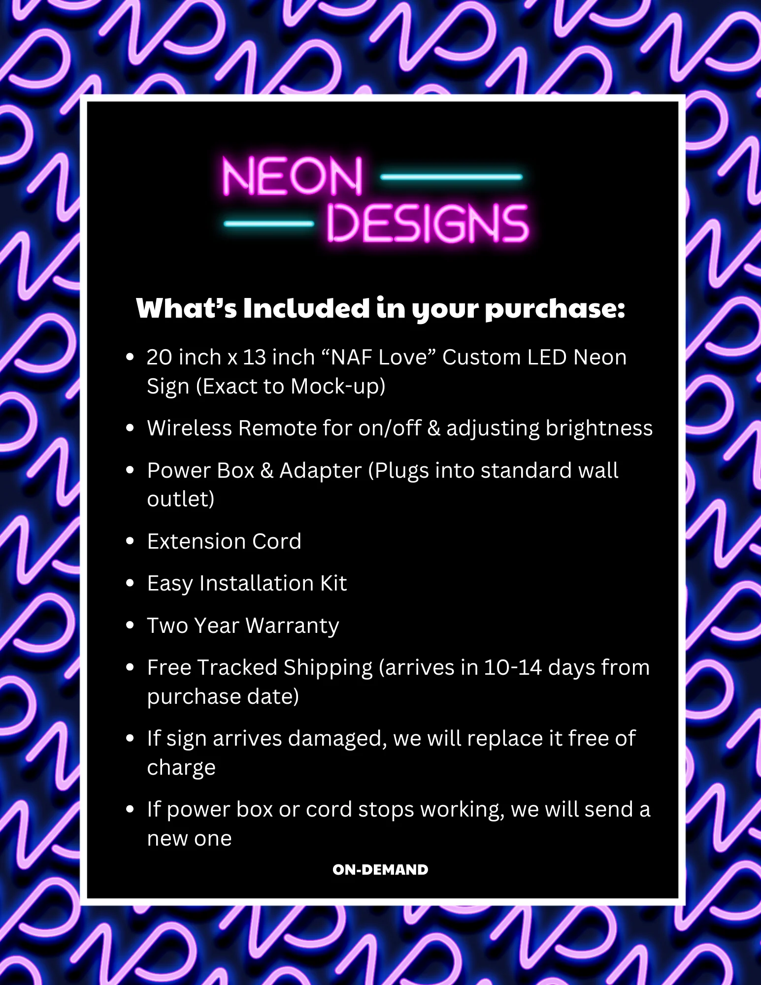 NAF Love - Premium Neon Artwork - Image 2