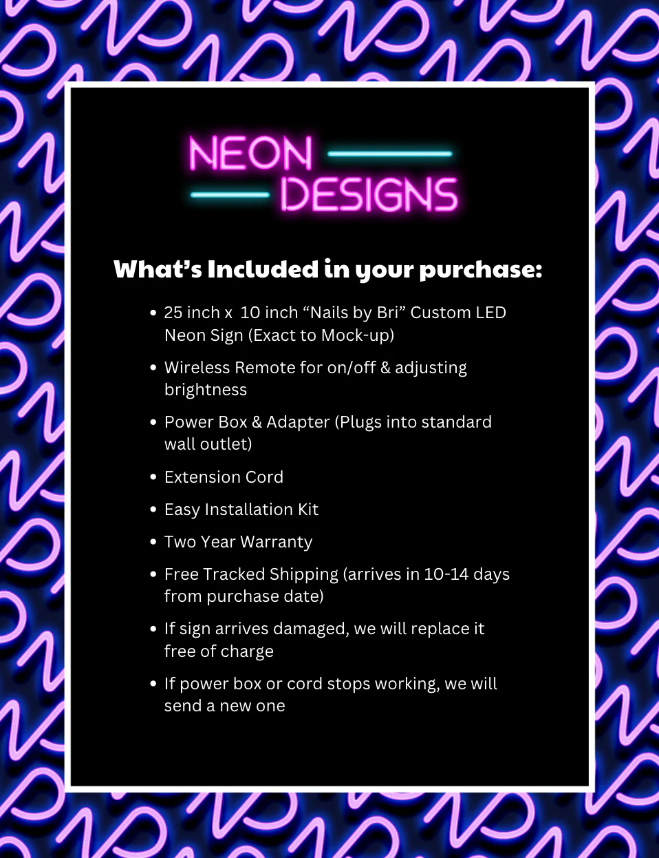 Nails by Bri - Premium Neon Artwork - Image 2