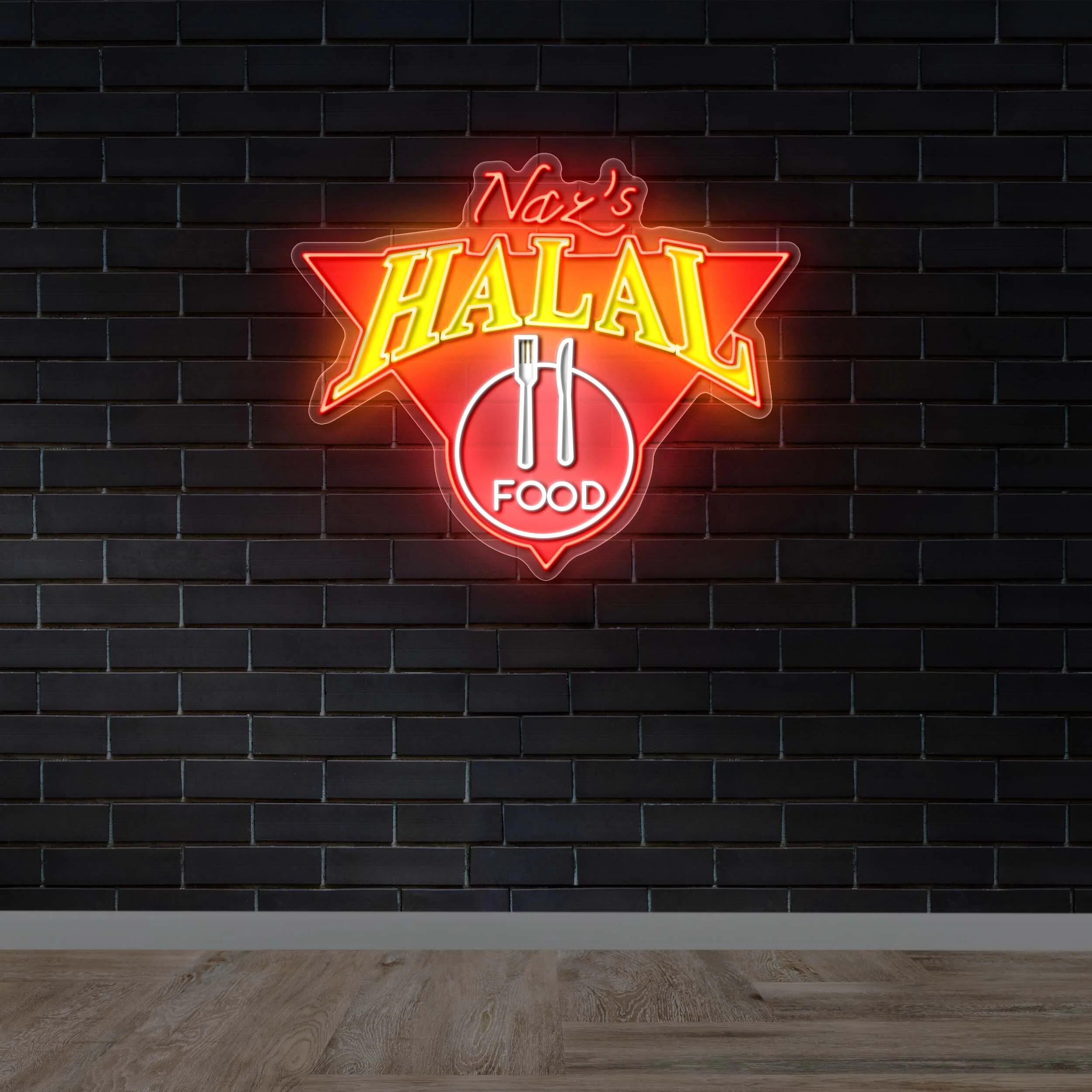 Naz's Halal Food - Premium Neon Artwork - Image 2