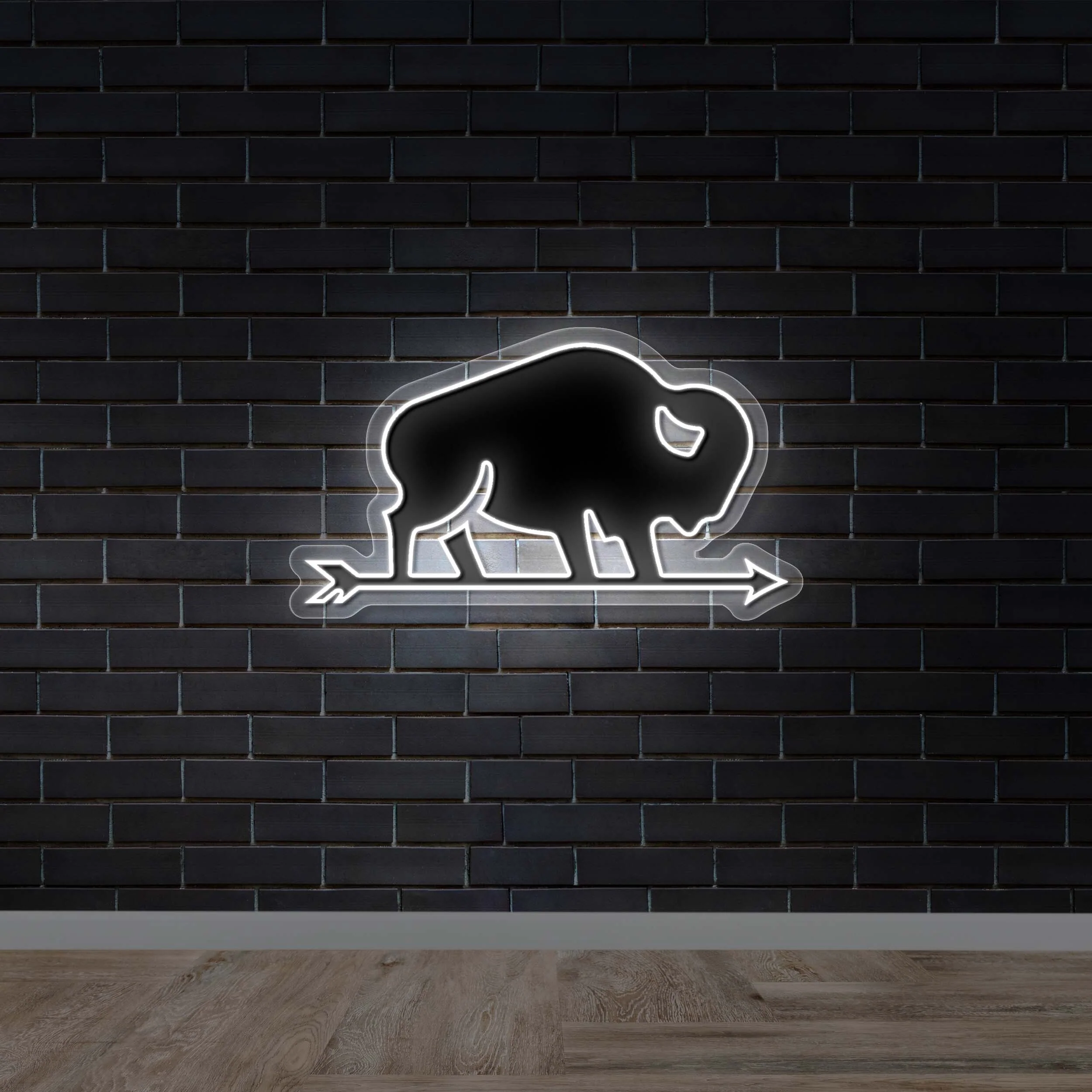 Nebraska Bison Logo Only - Premium Neon Artwork