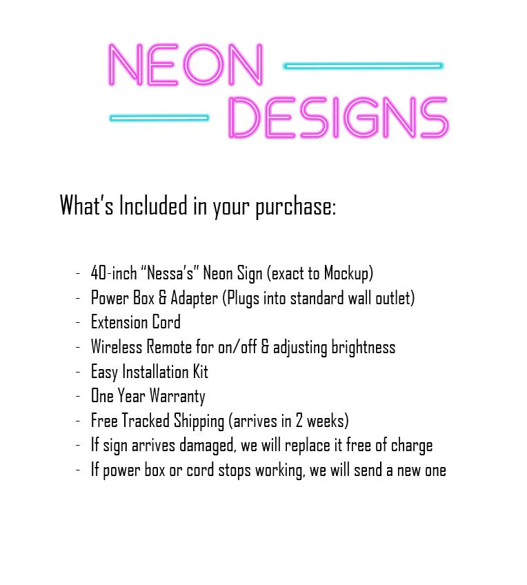 Nessa's - Premium Neon Artwork - Image 2