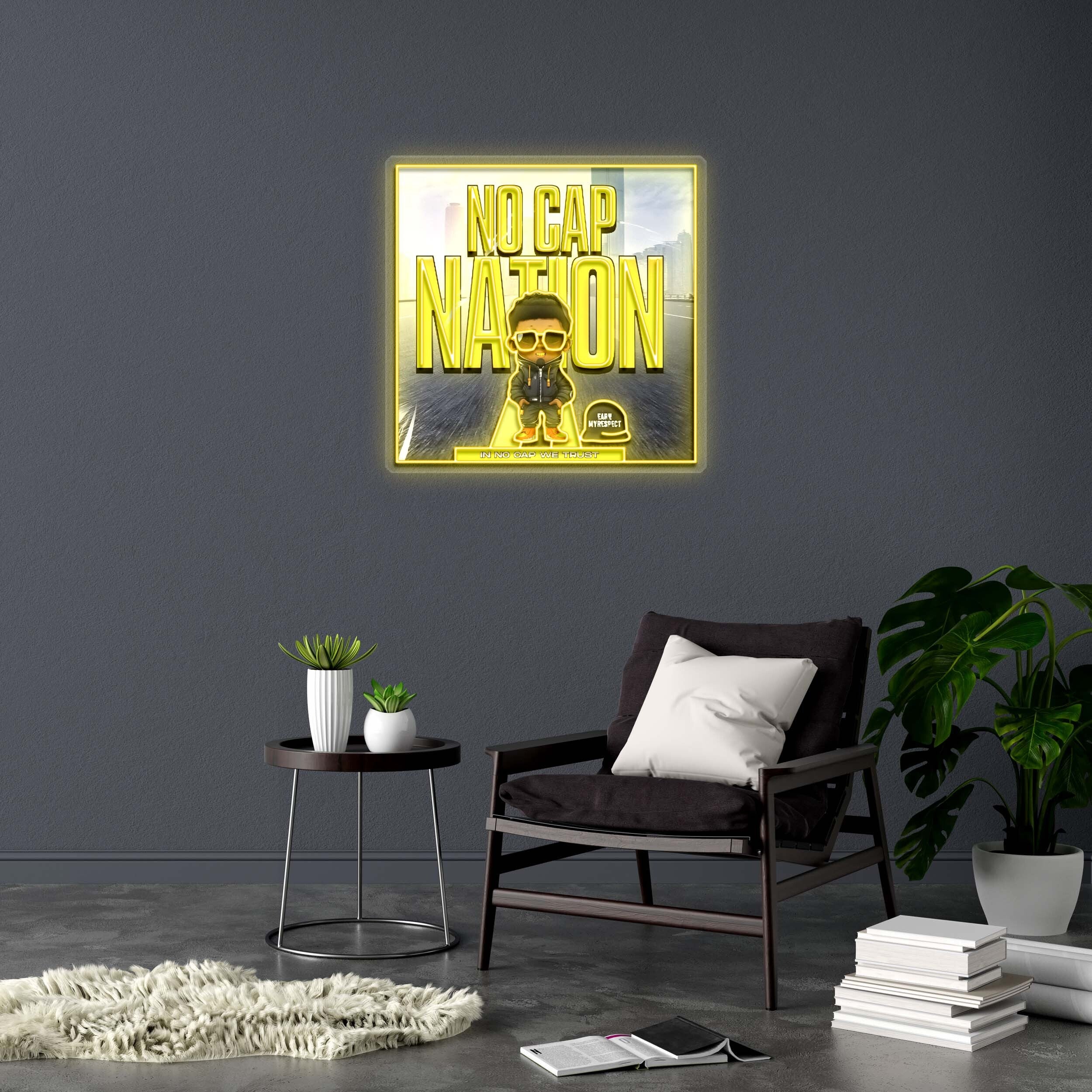 NO CAP NATION - Premium Neon Artwork