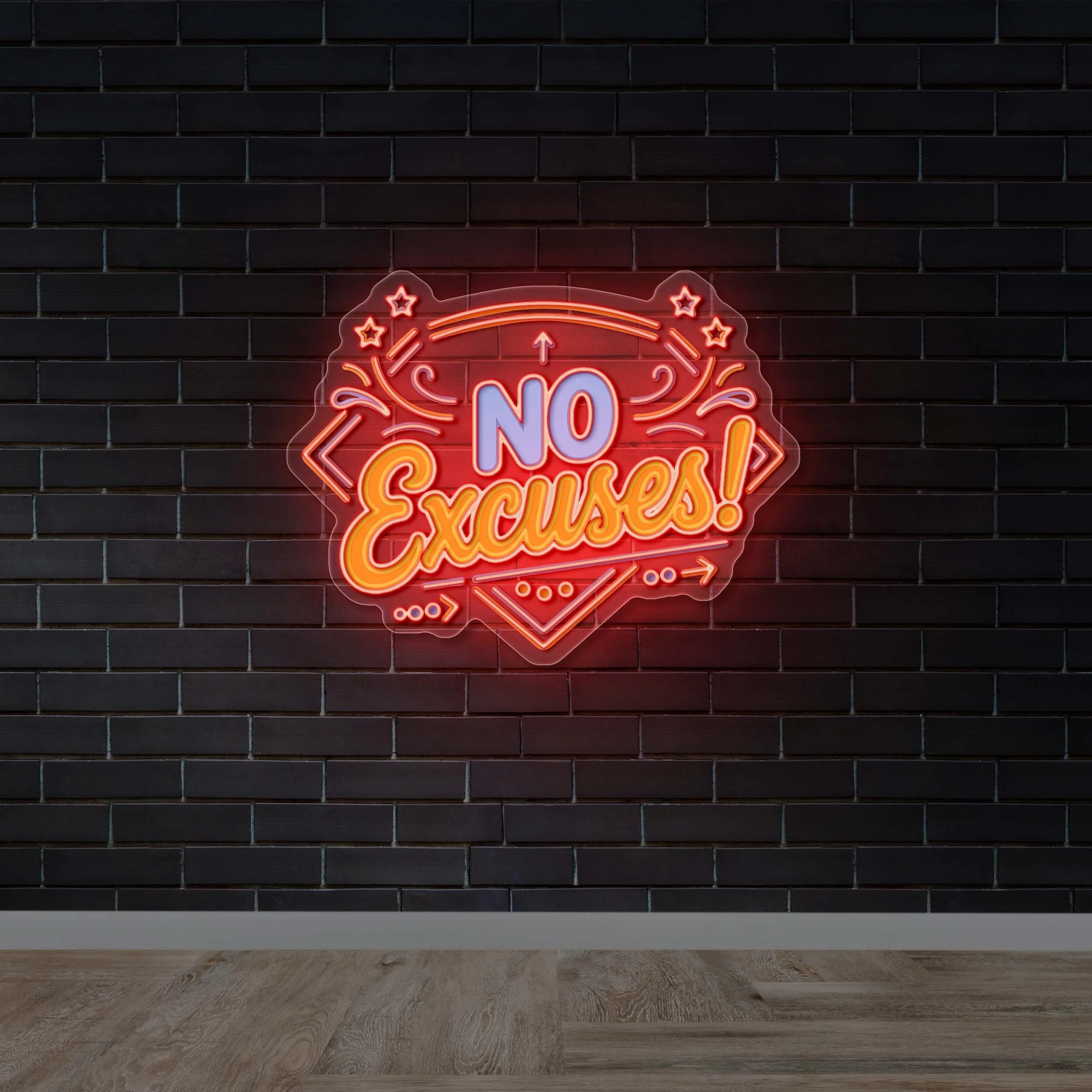 No Excuses! - Premium Neon Artwork