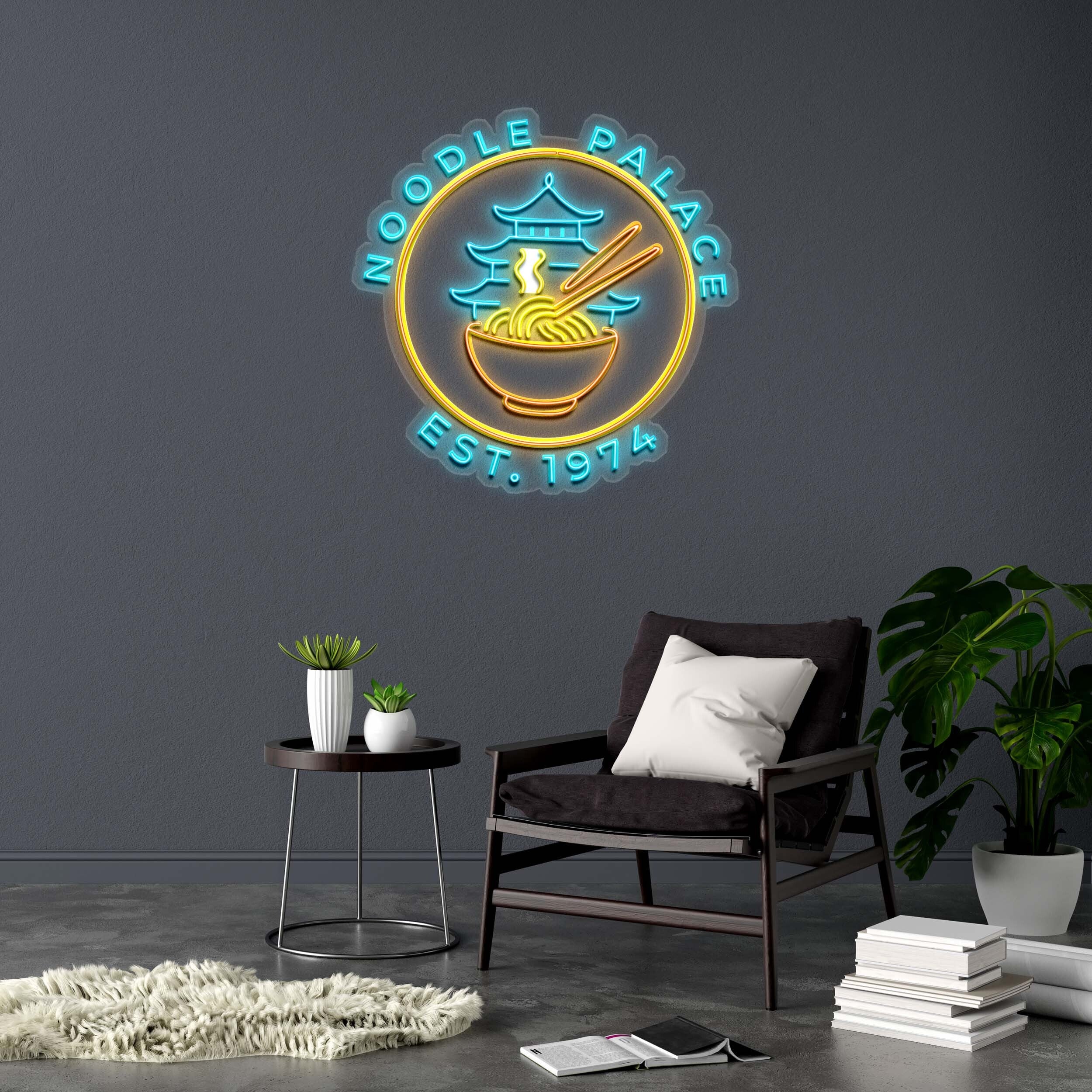 NOODLE PALACE EST. 1974 - Premium Neon Artwork