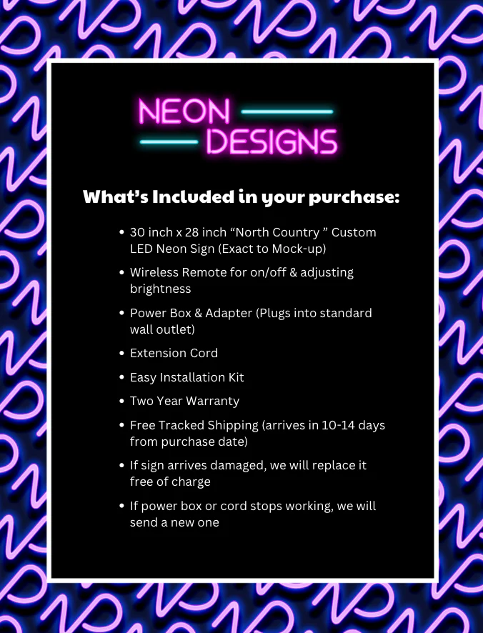 North Country - Premium Neon Artwork - Image 2