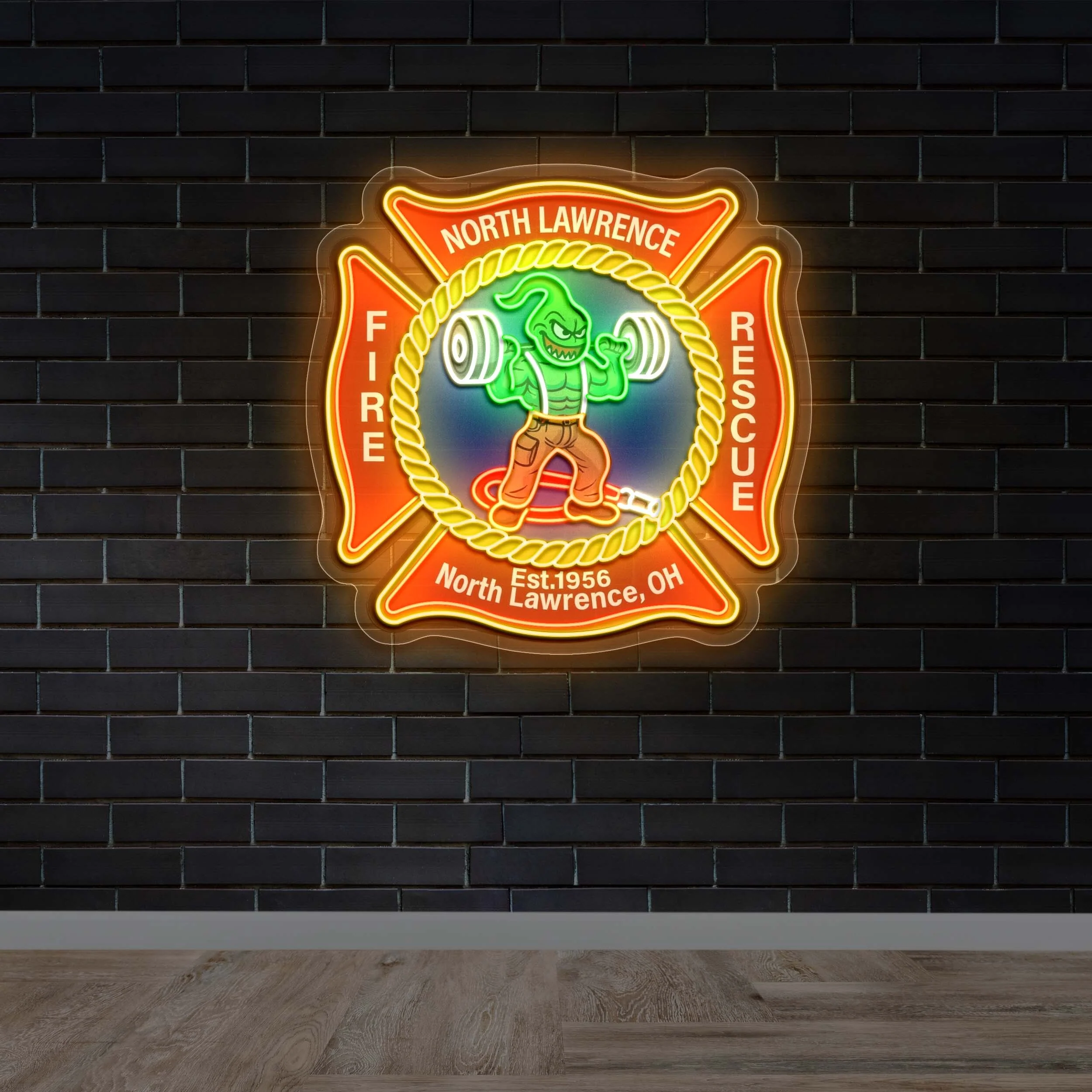 NORTH LAWRENCE FIRE RESCUE - Premium Neon Artwork