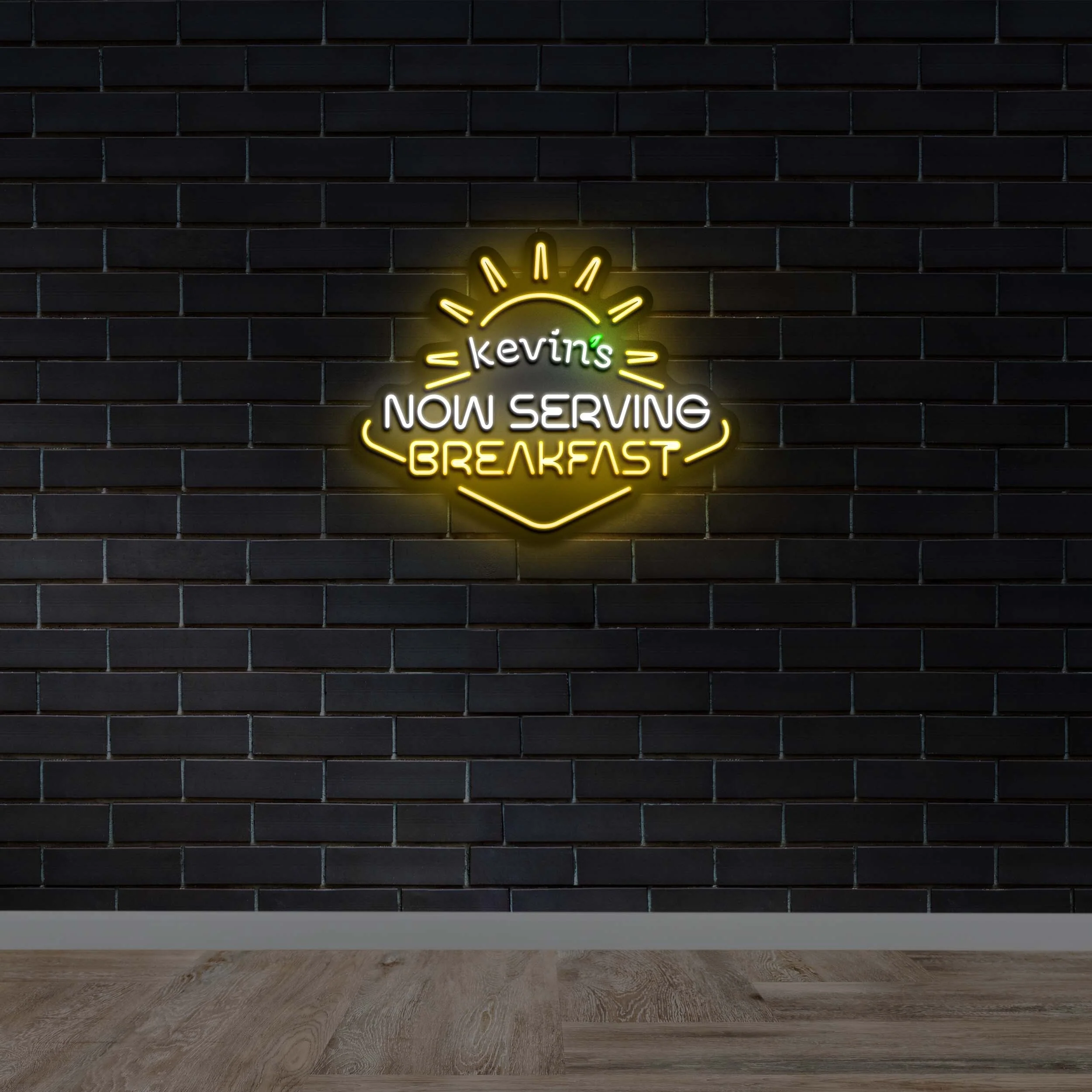 NOW SERVING BREAKFAST - Premium Neon Artwork
