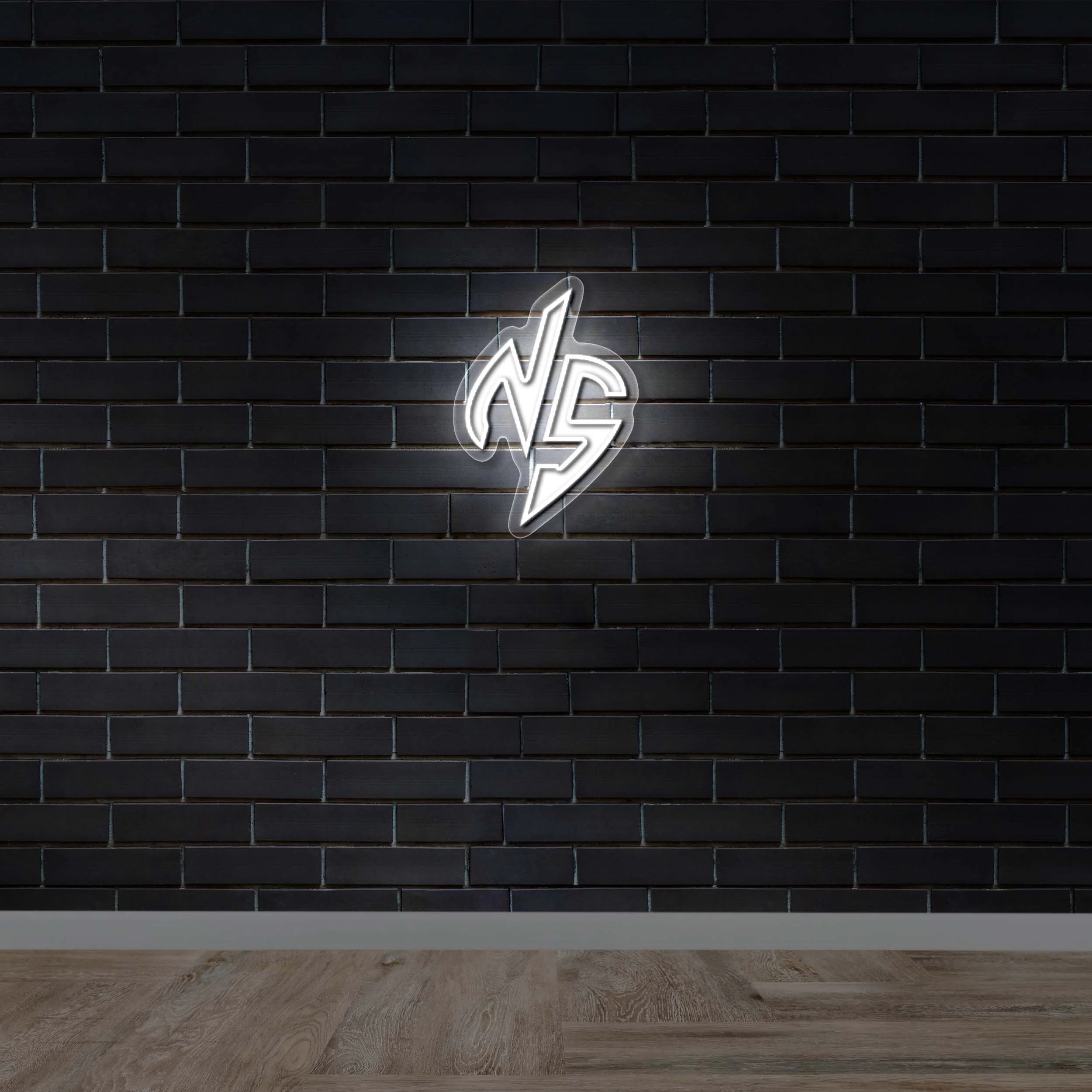 NS Barber Logo - Premium Neon Artwork