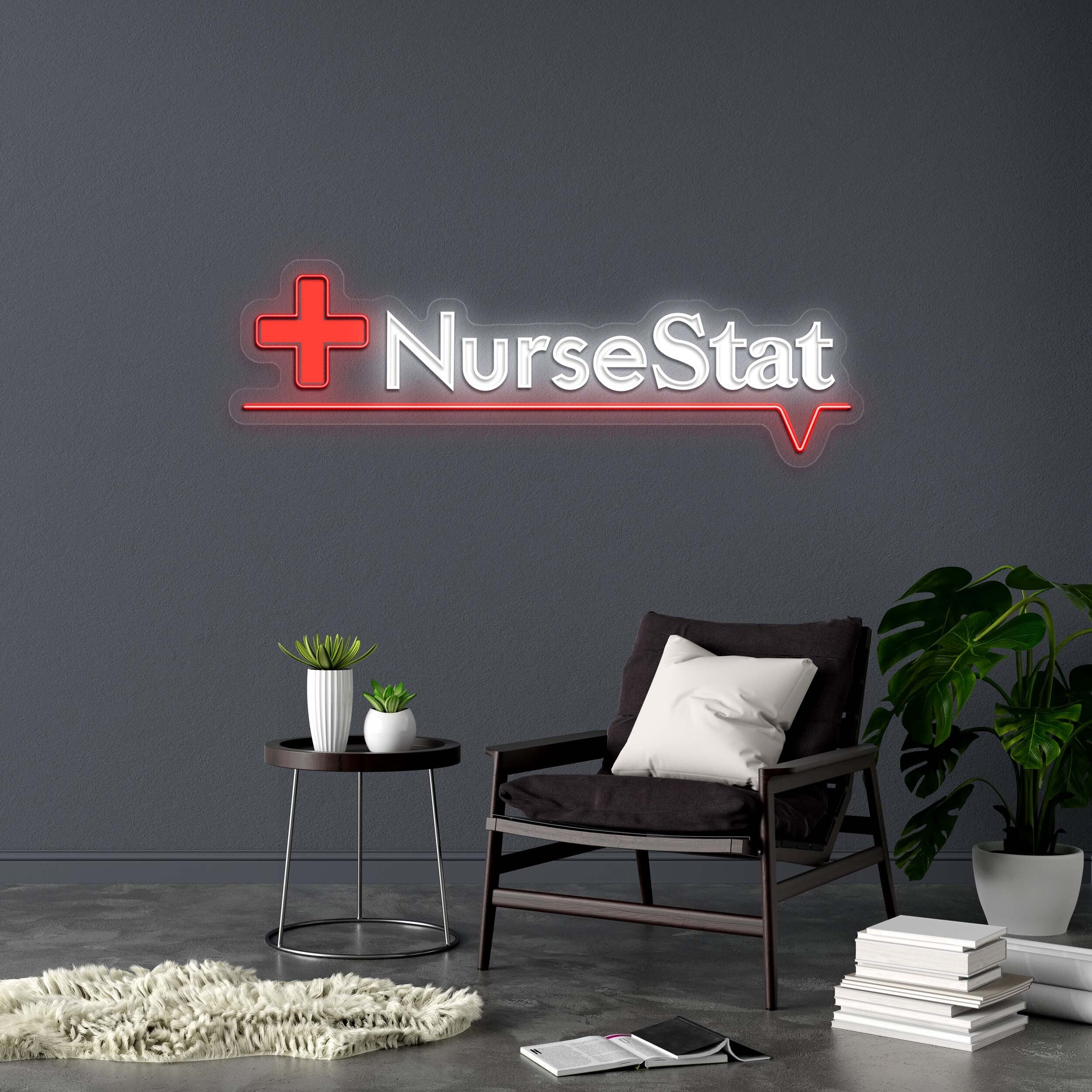 NurseStat - Premium Neon Artwork