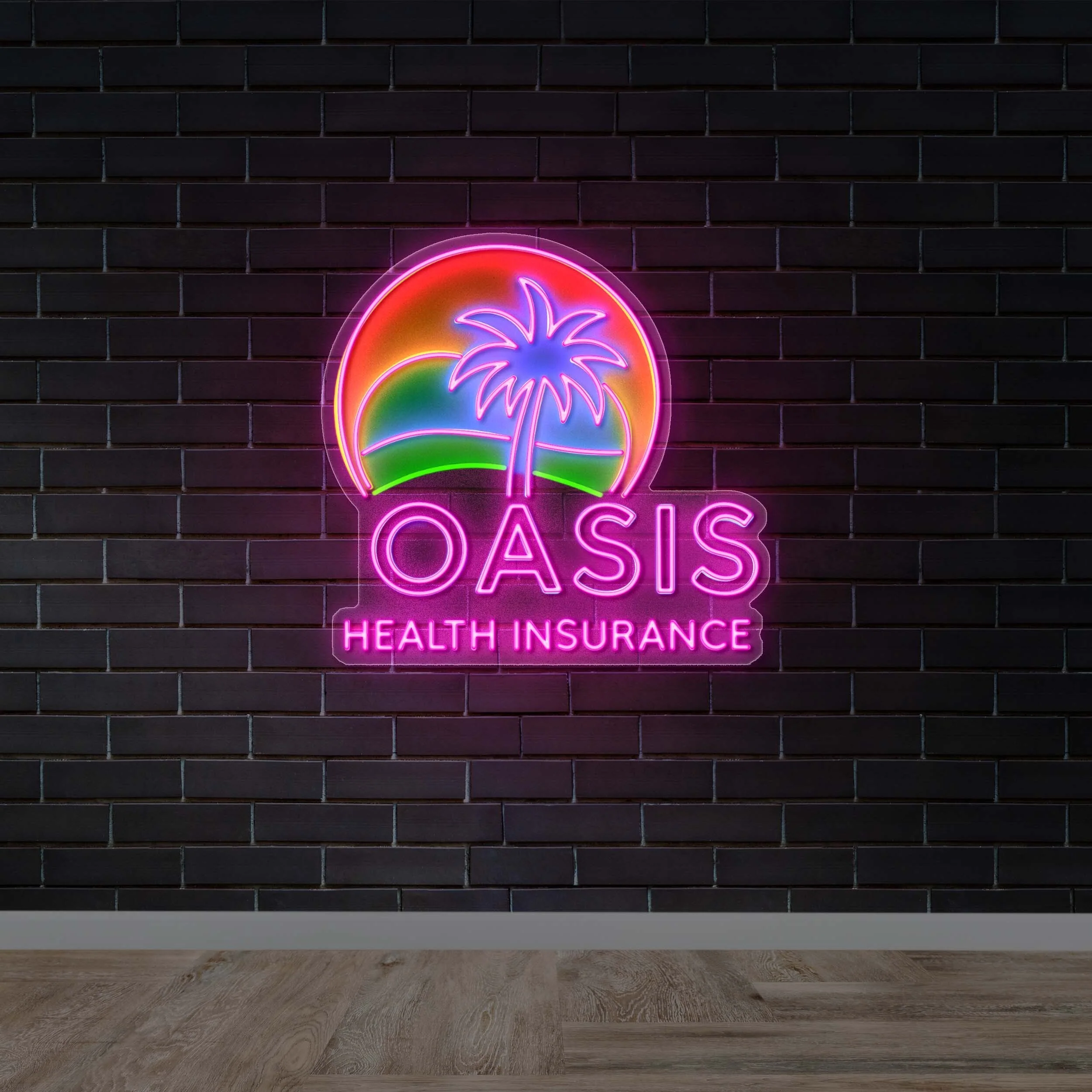 OASIS HEALTH INSURANCE - Premium Neon Artwork