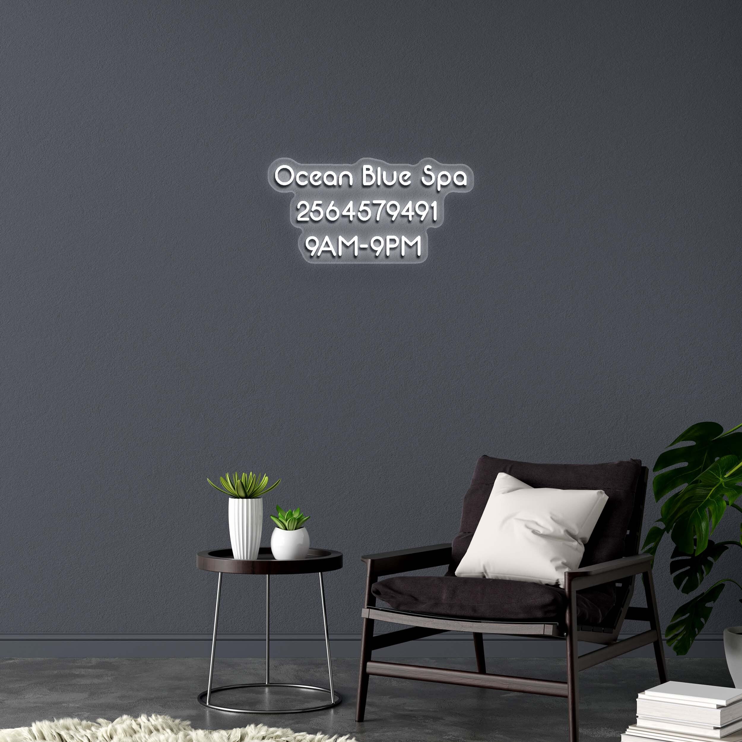 OCEAN BLUE SPA - Premium Neon Artwork