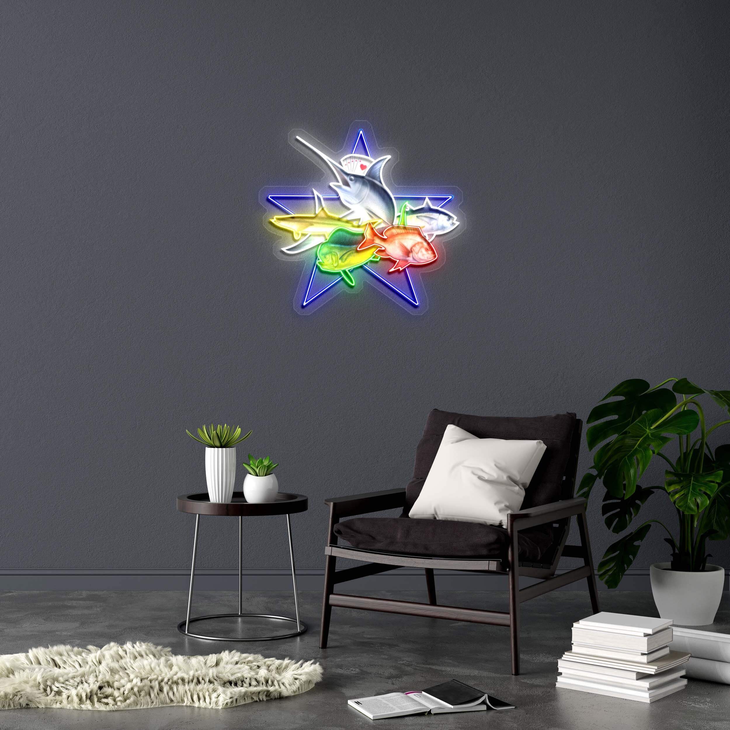 Ocean's Radiance - Premium Neon Artwork