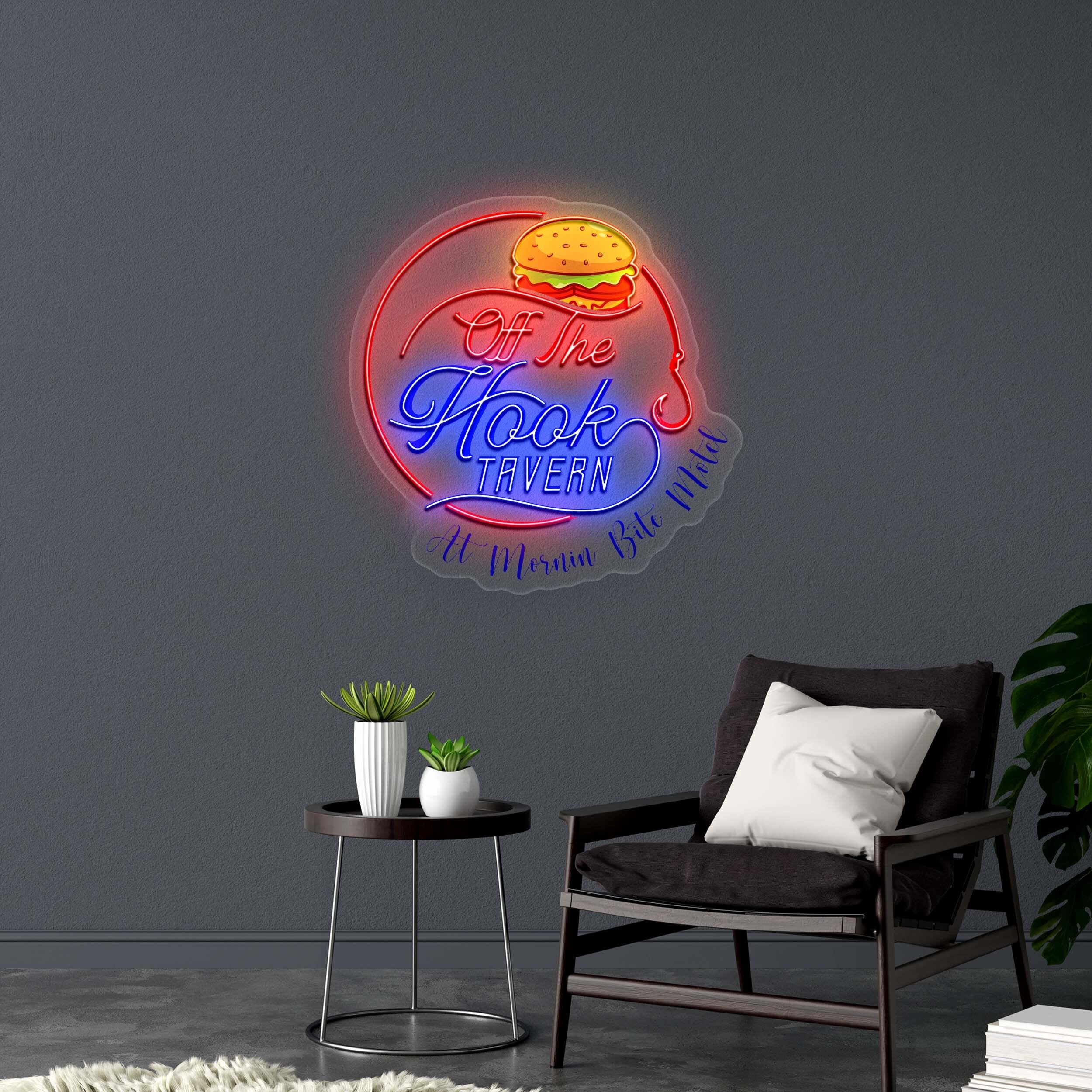 Off the Hook Tavern - Premium Neon Artwork