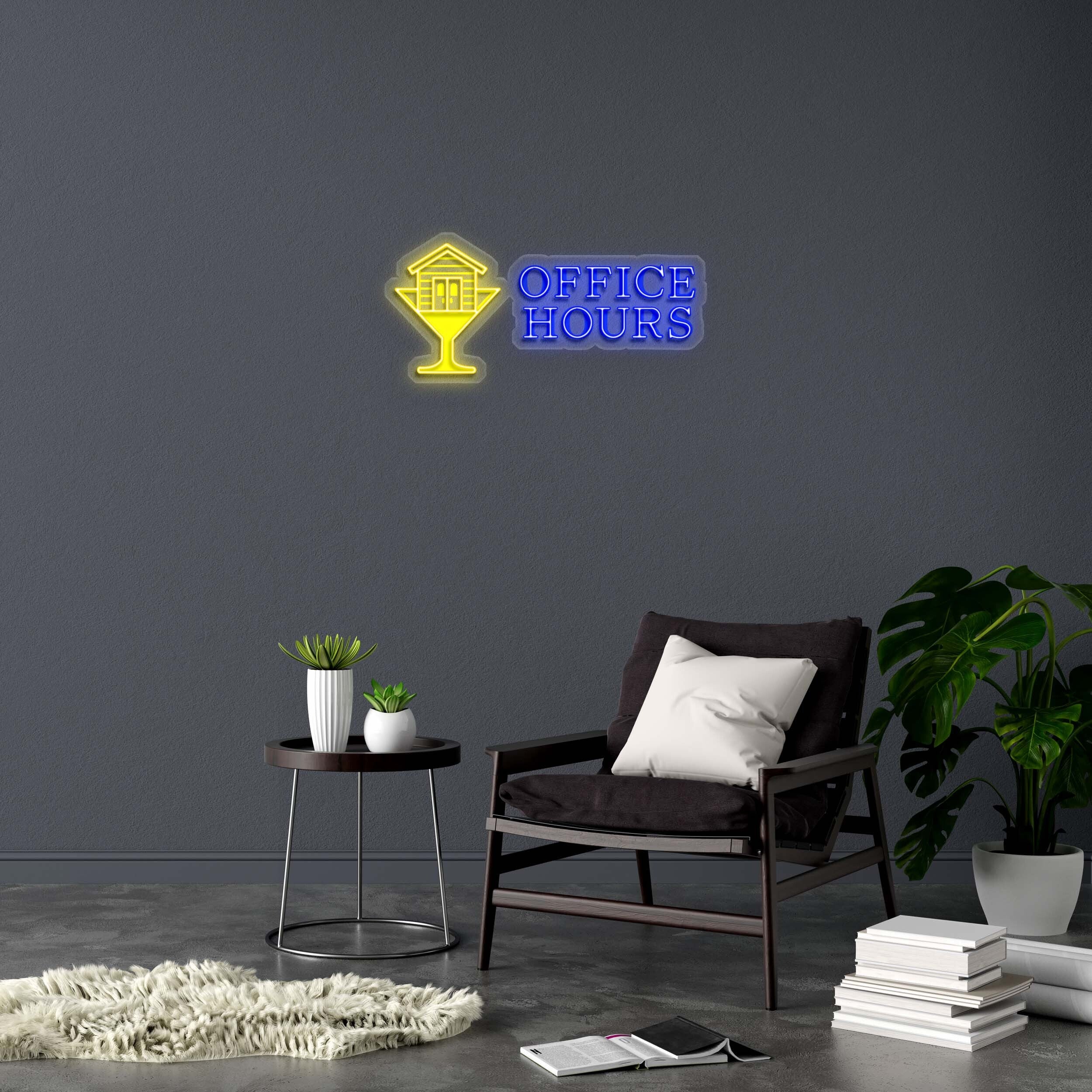OFFICE HOURS - Premium Neon Artwork
