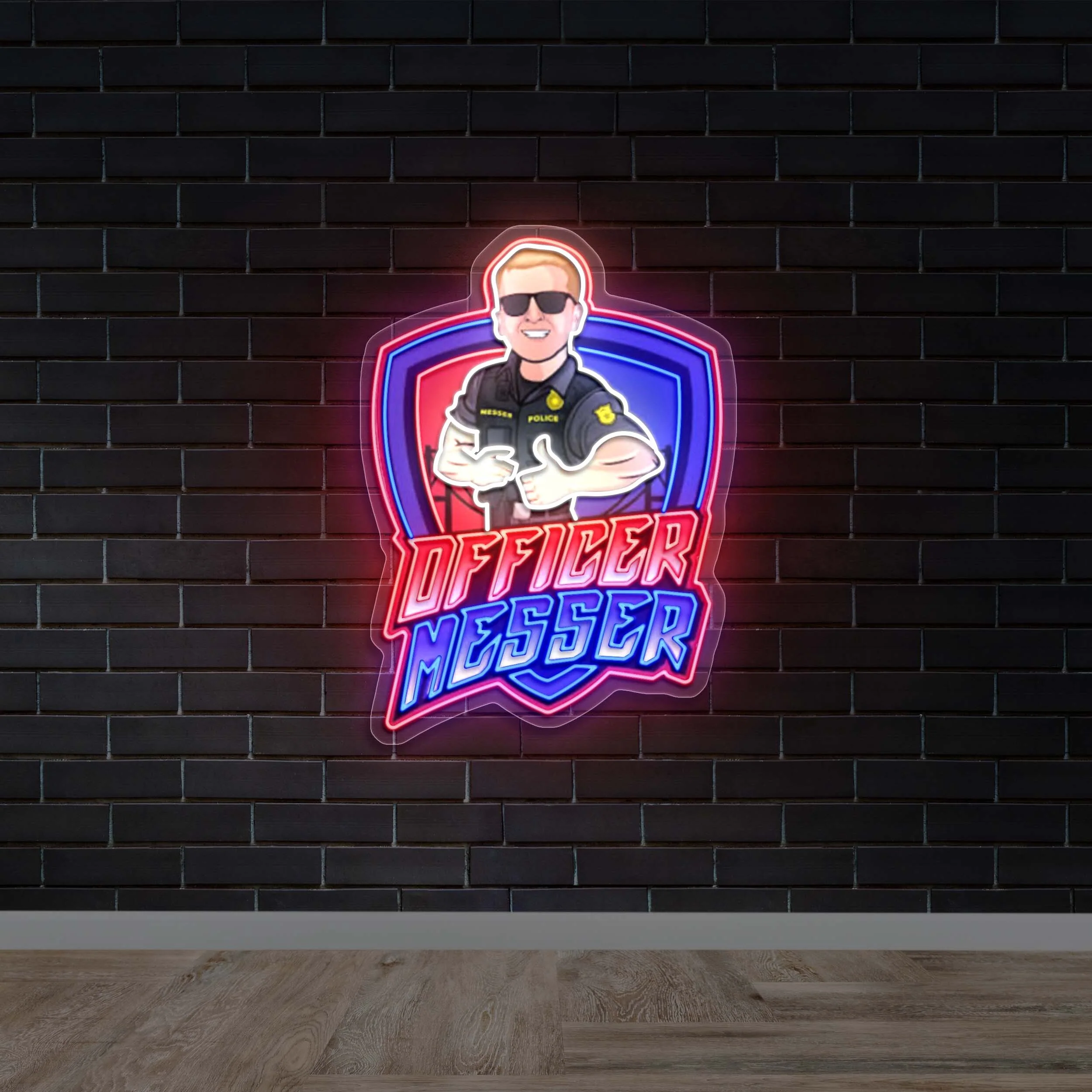 Officer Messer - Premium Neon Artwork