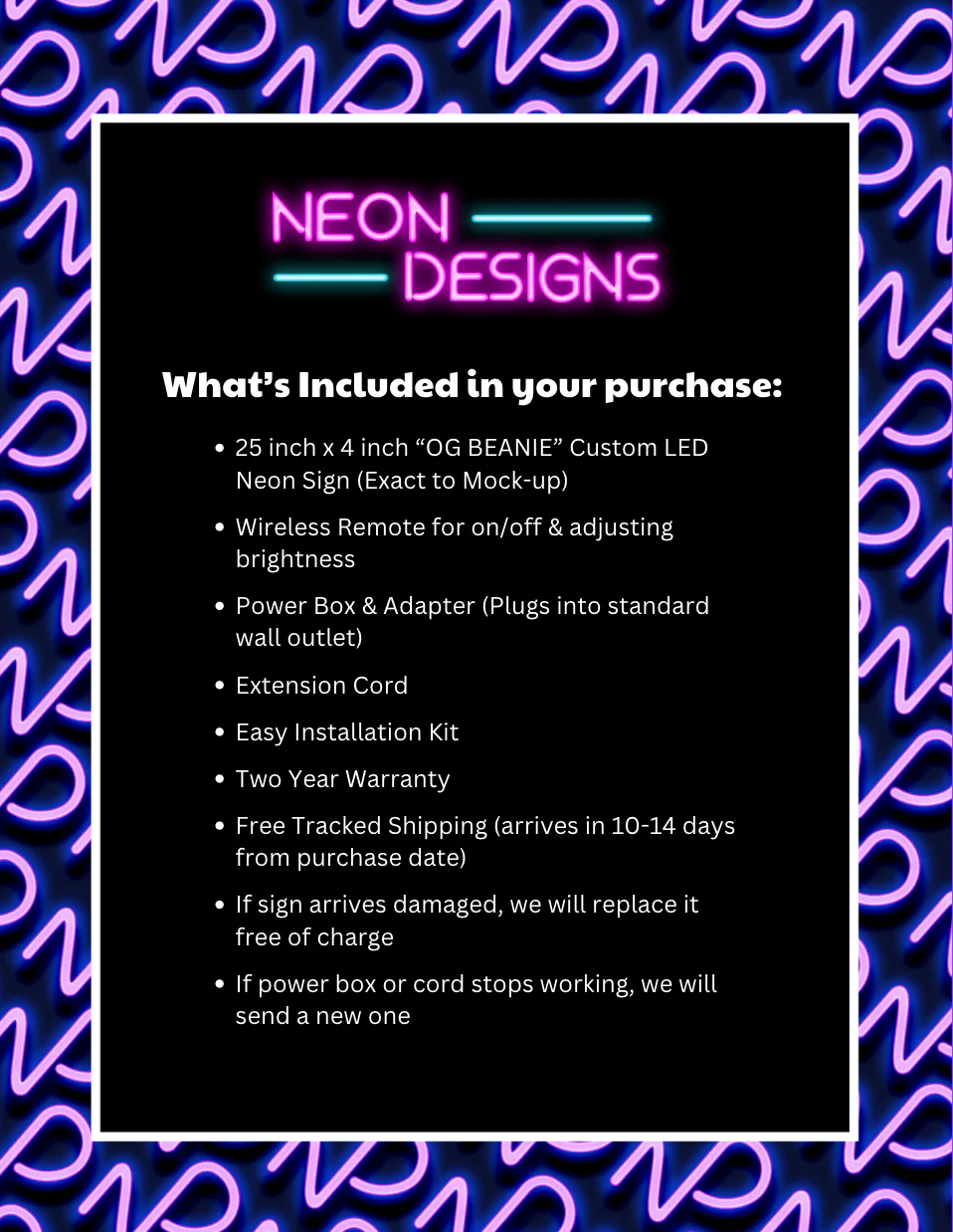 OG Beanie - Premium Neon Artwork - Image 2
