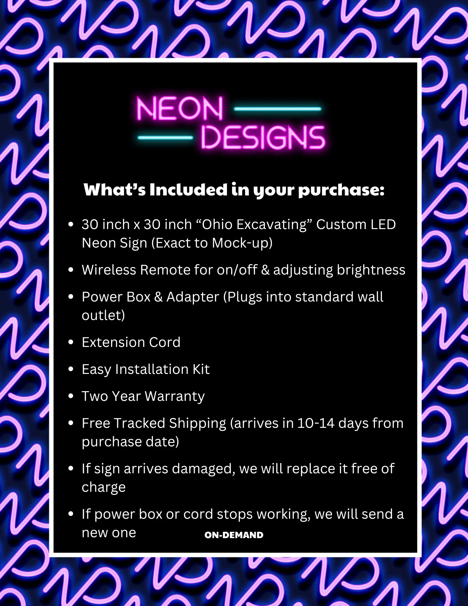 Ohio Excavating - Premium Neon Artwork - Image 2