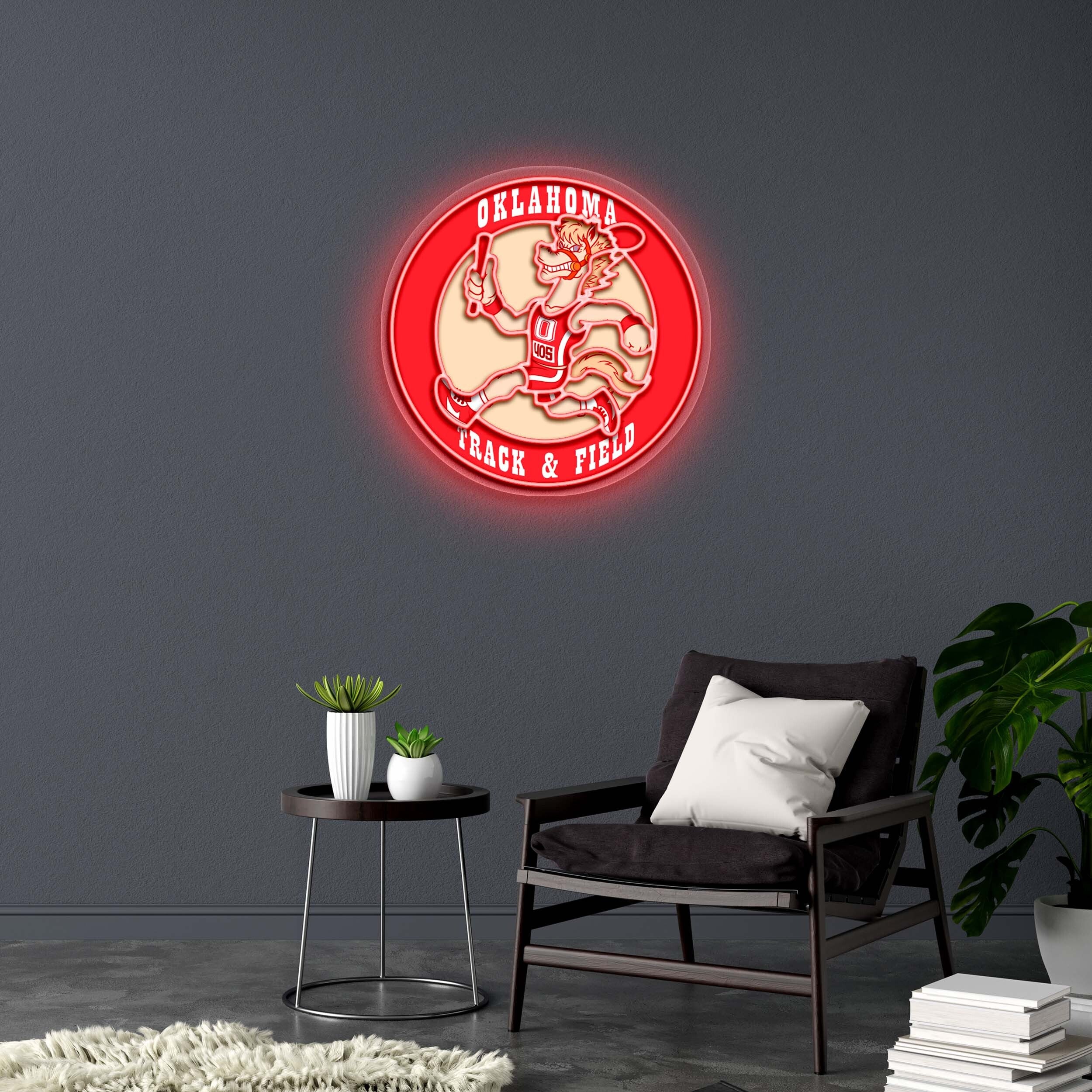OKLAHOMA TRACK & FIELD - Premium Neon Artwork
