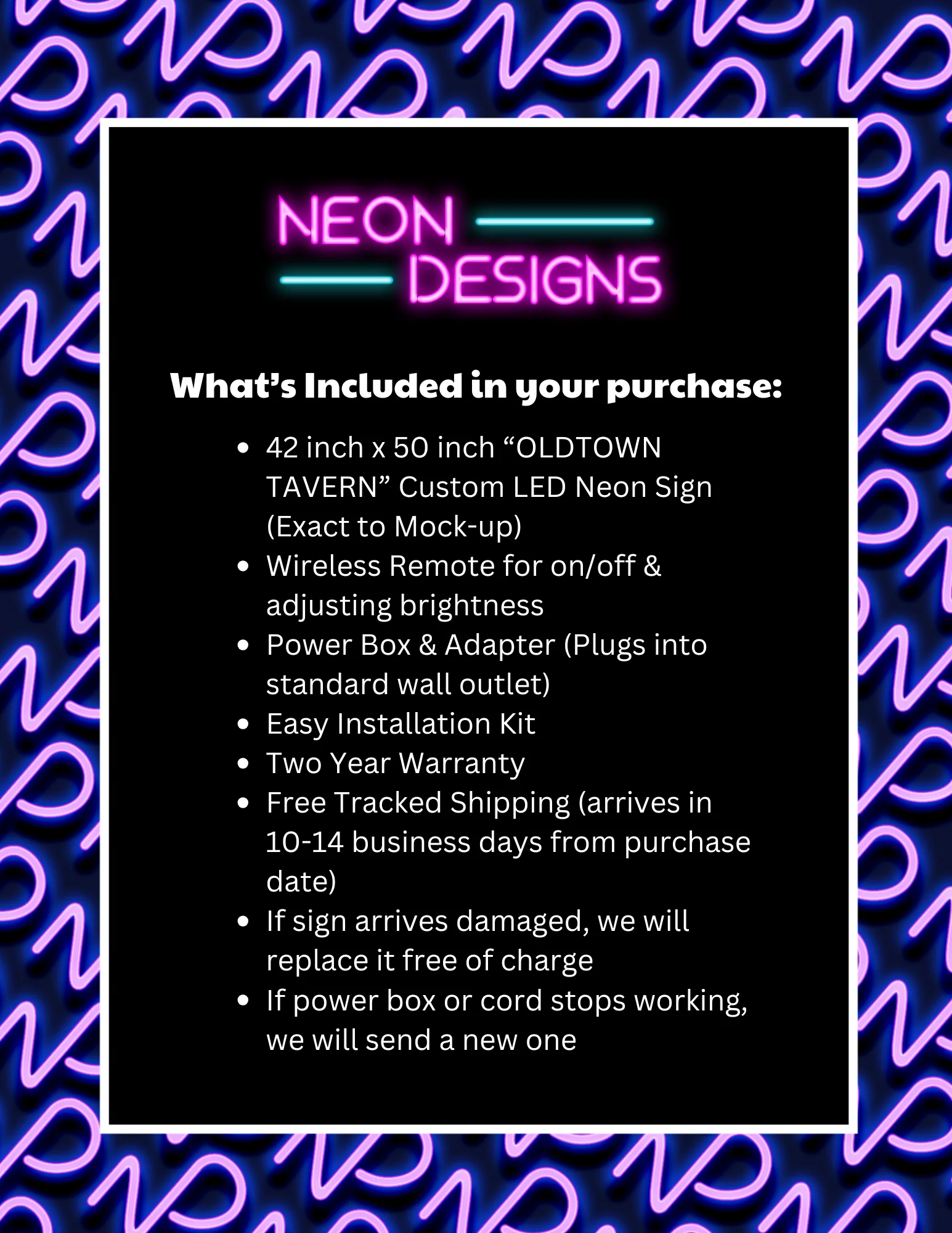 OLDTOWN TAVERN - Premium Neon Artwork - Image 2