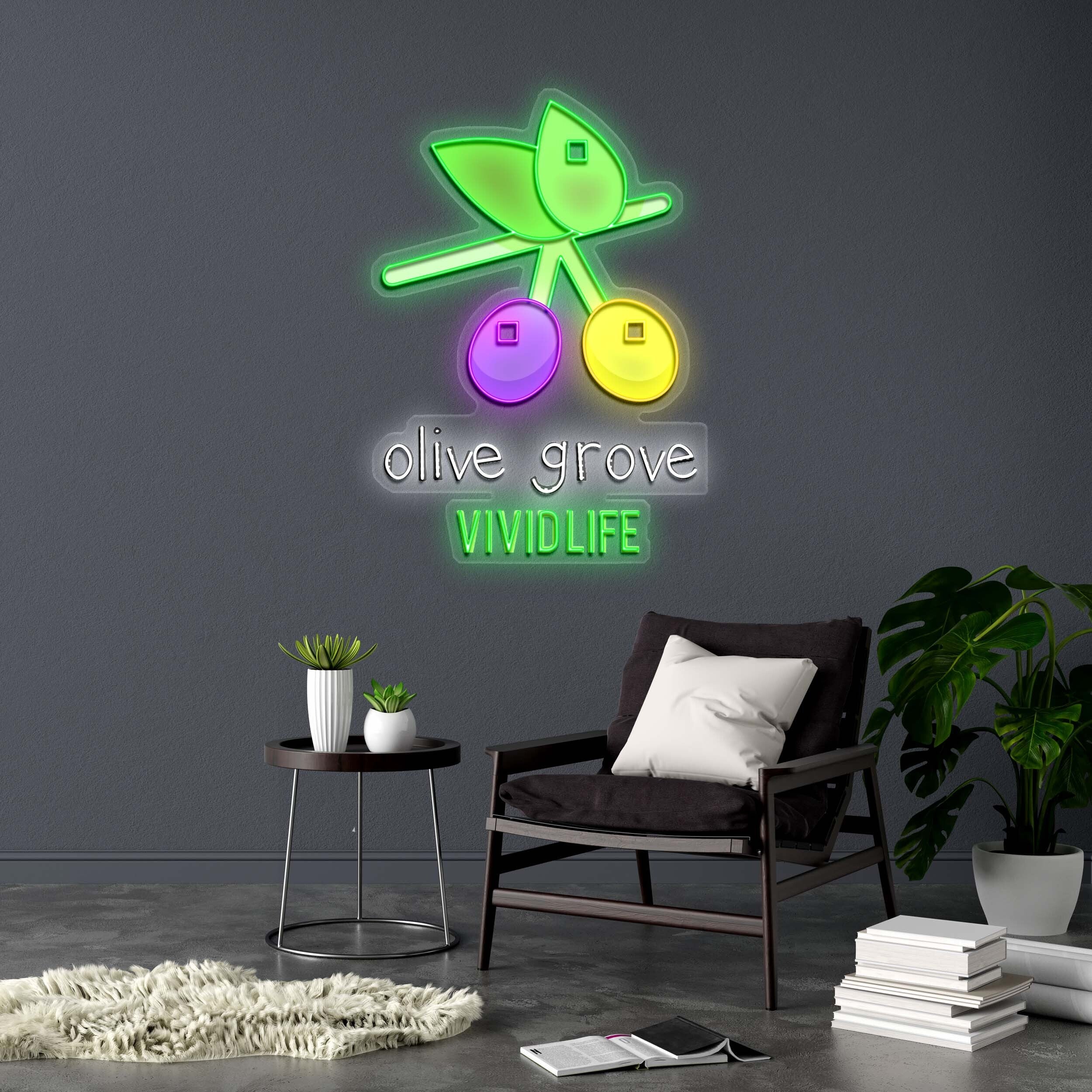 olive grove VIVIDLIFE - Premium Neon Artwork