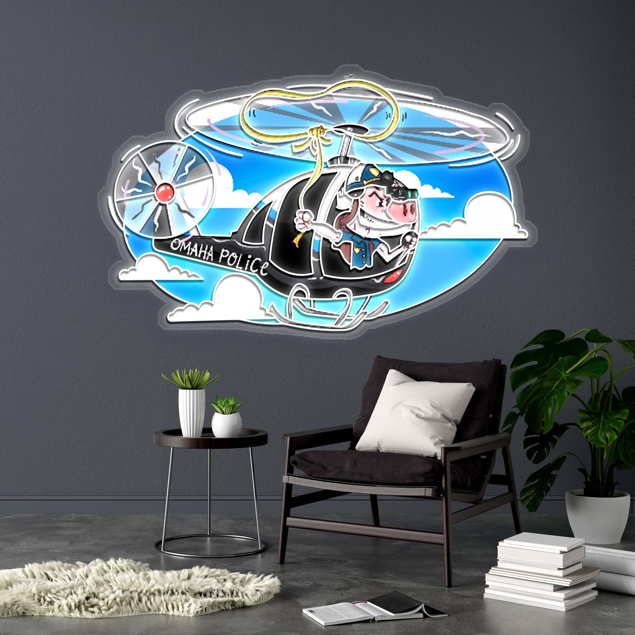OMAHA POLICE - Premium Neon Artwork