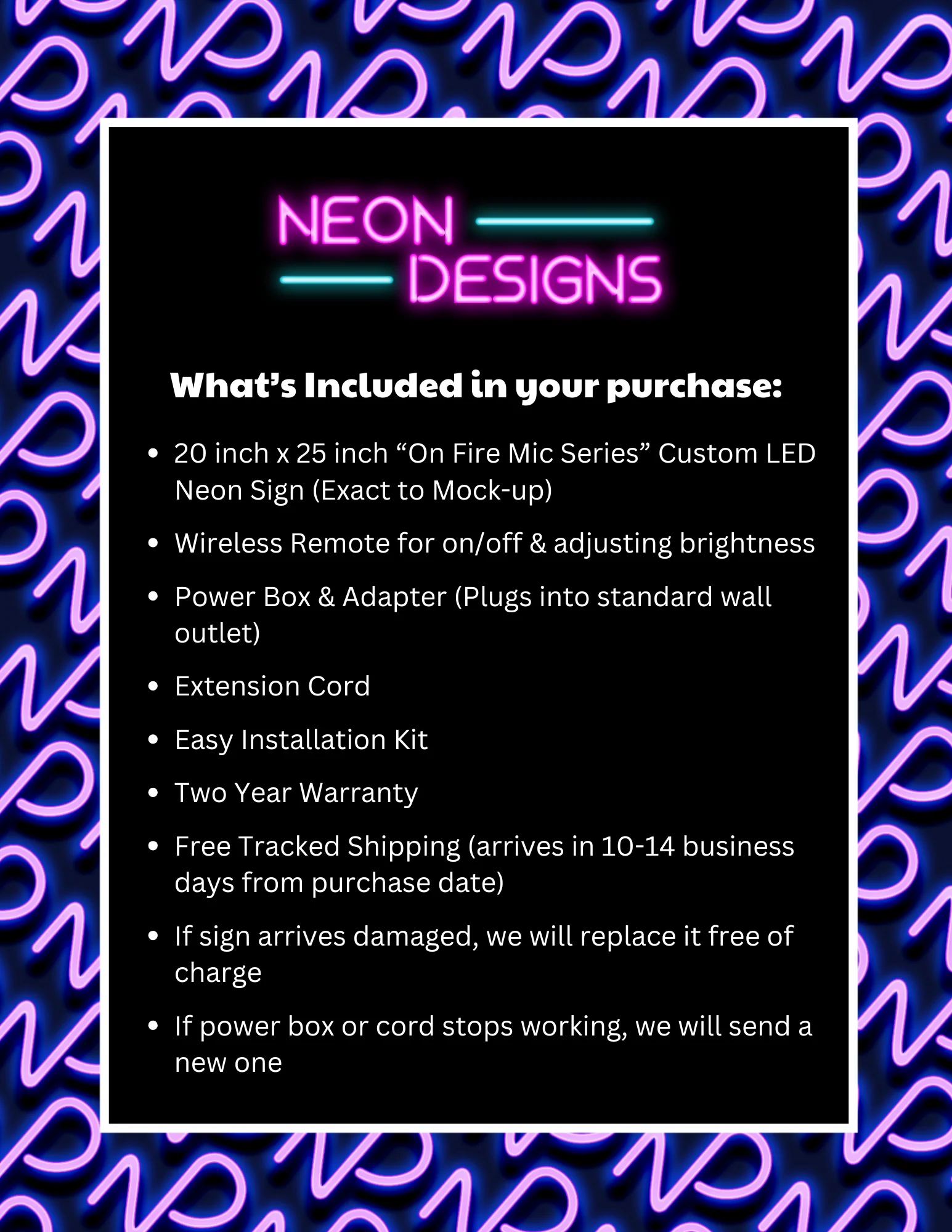 On Fire Mic Series - Premium Neon Artwork - Image 2