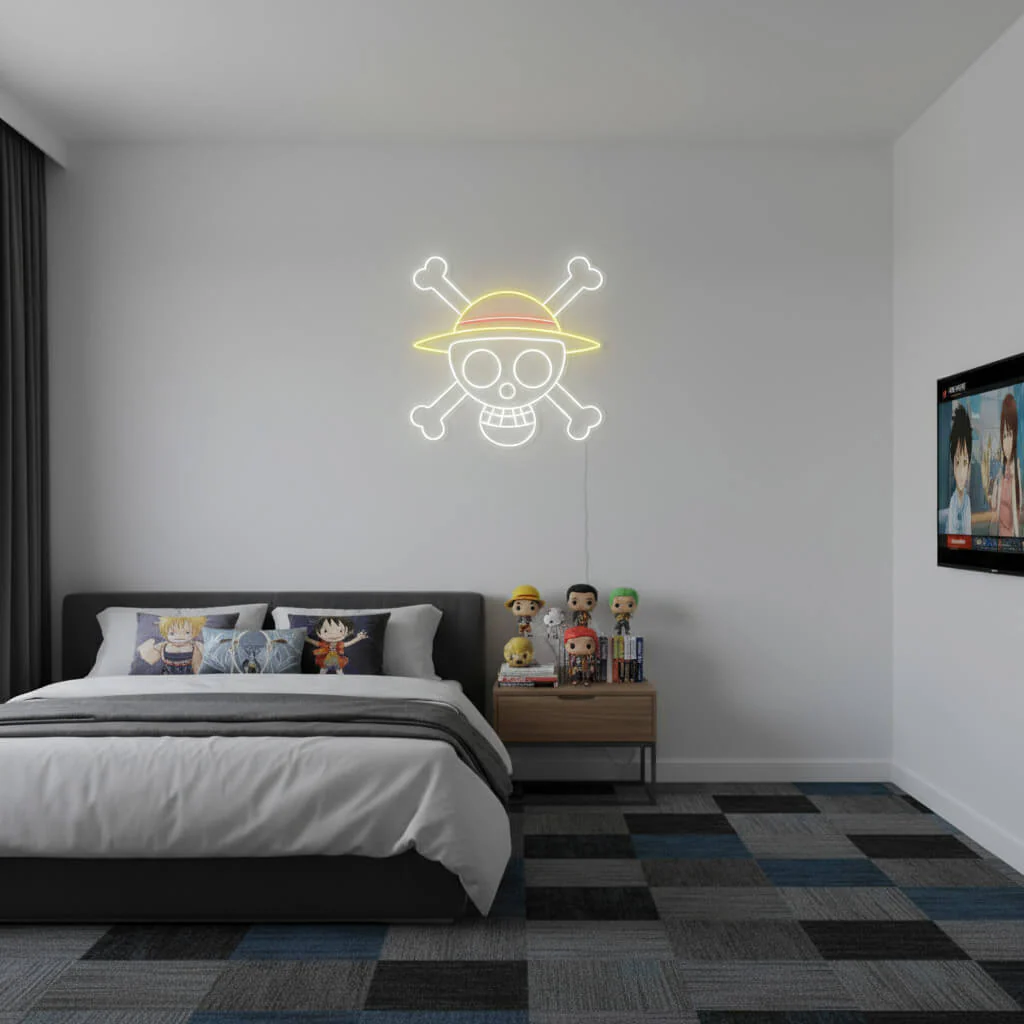 One Piece Straw Hat Jolly Rogers - LED Neon Sign - Image 3
