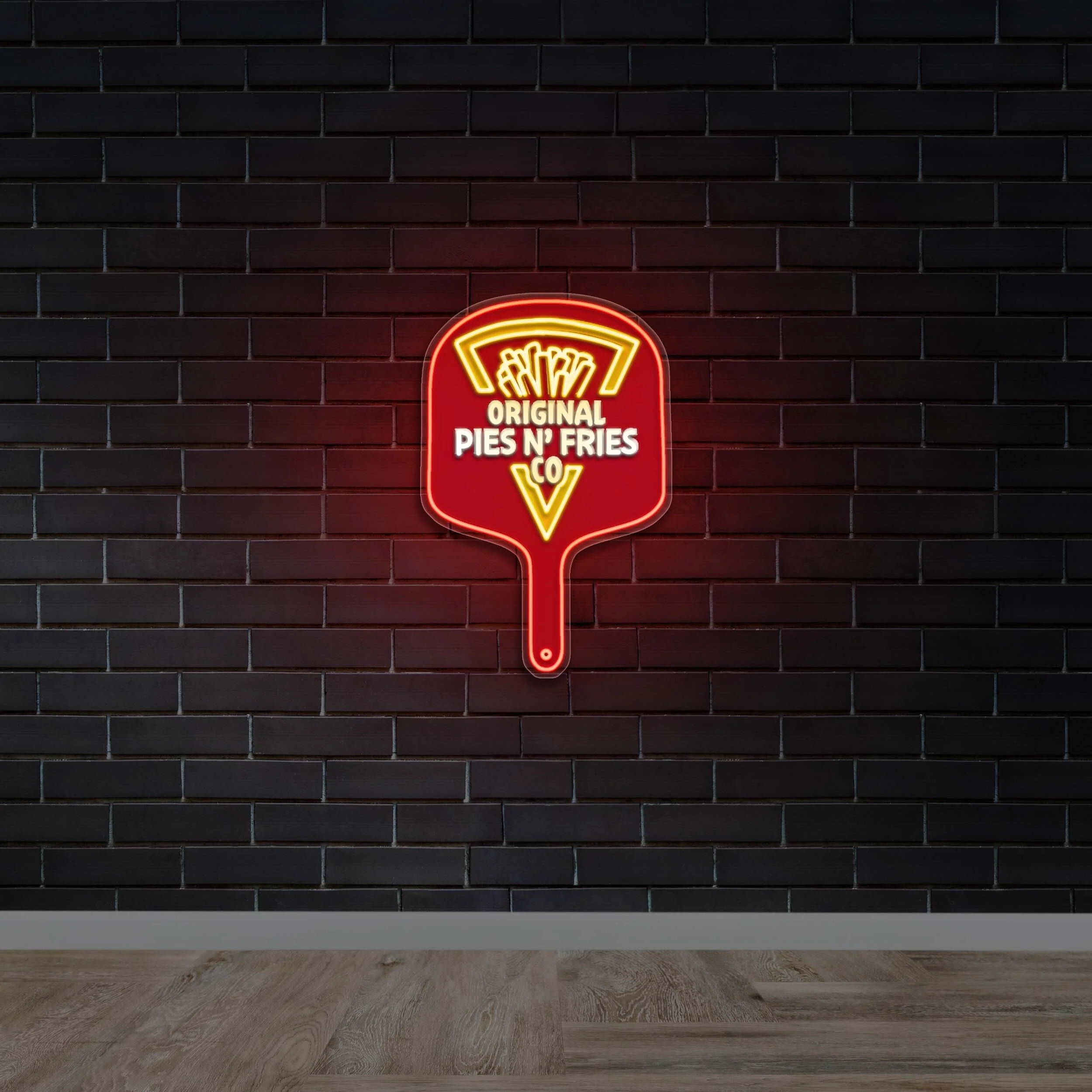 ORIGINAL PIES N' FRIES CO - Premium Neon Artwork