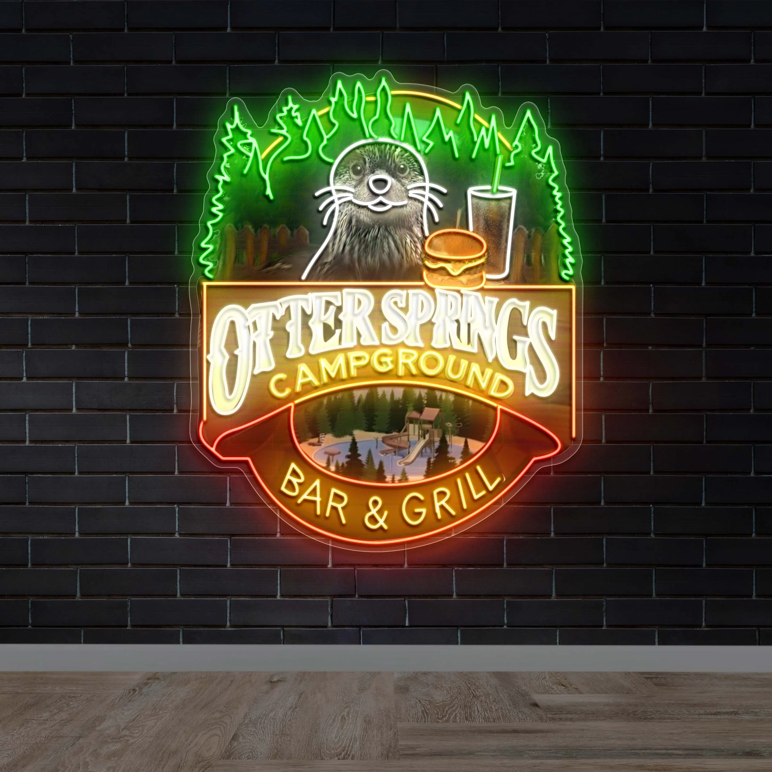 OTTER SPRINGS CAMPGROUND -  Premium Neon Artwork